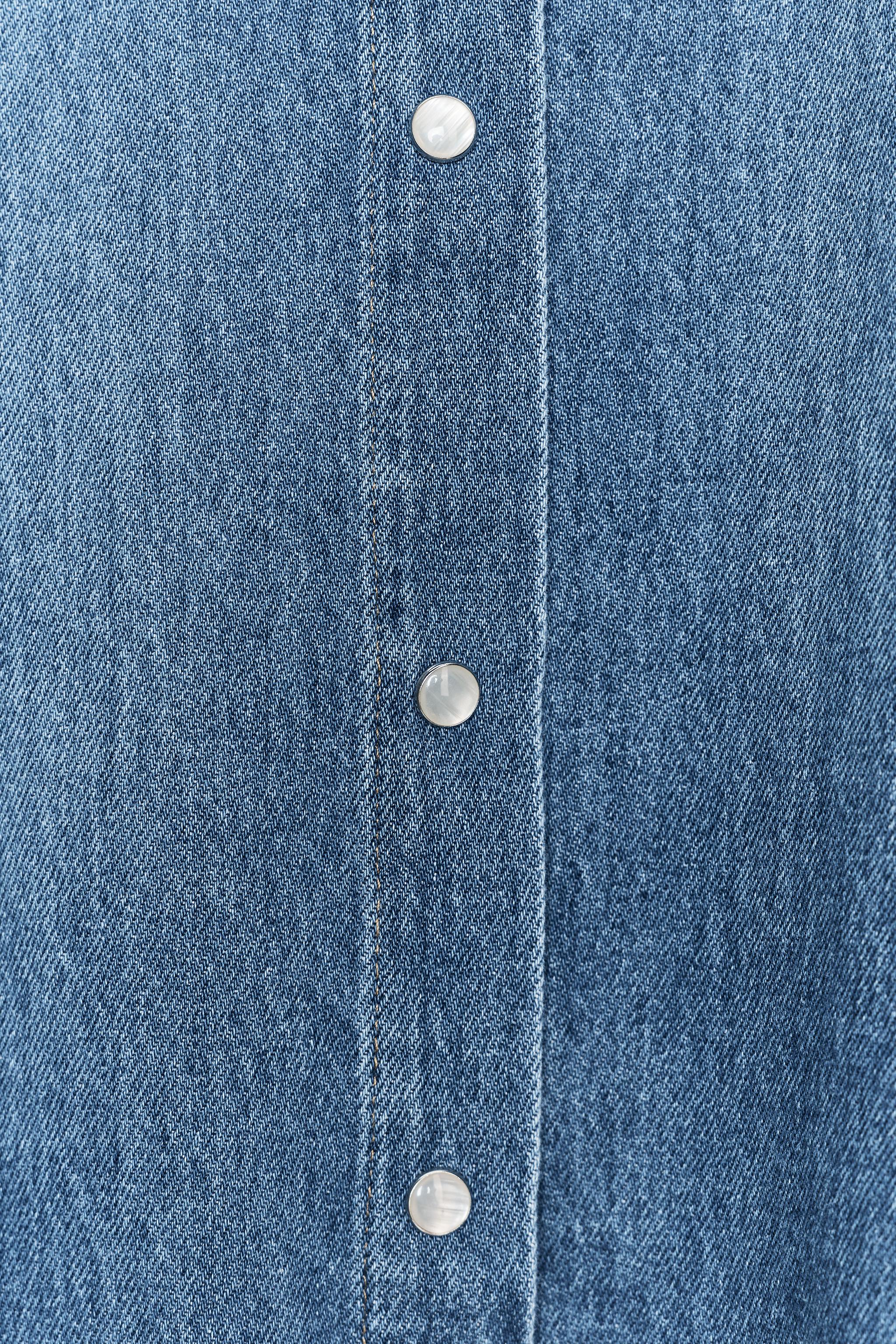 ZW COLLECTION DENIM TIE SHIRT