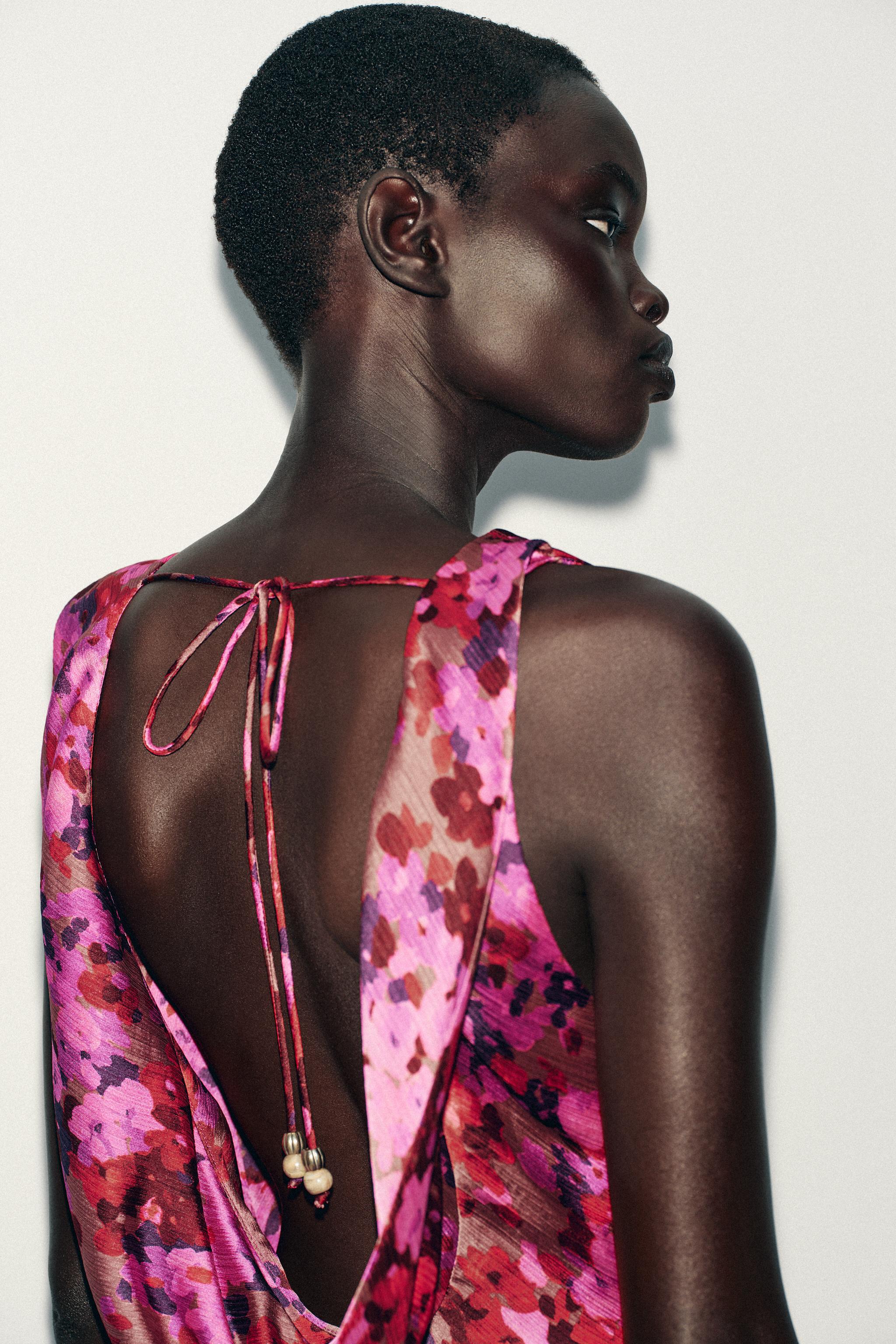 FLORAL PRINT MIDI DRESS