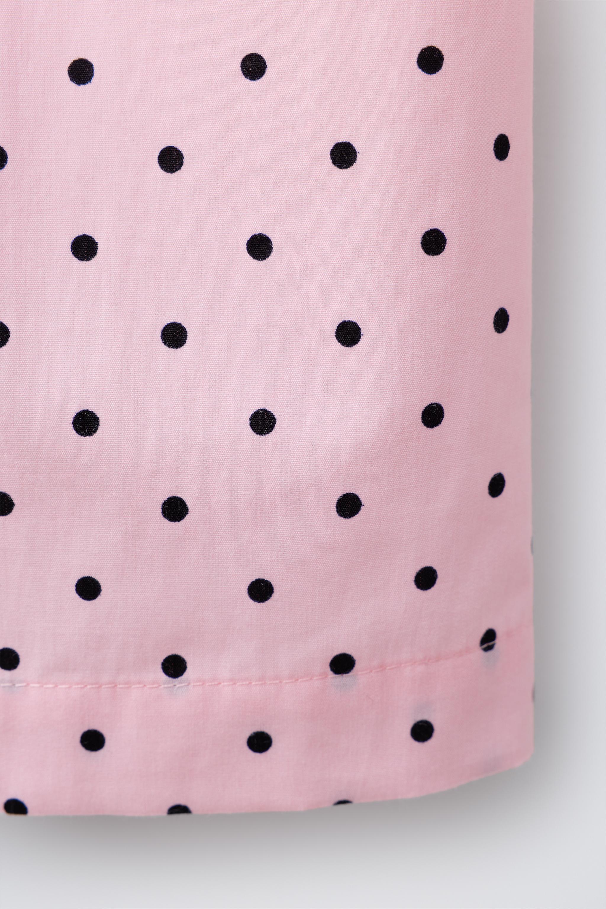 POLKA DOT PRINT STRAIGHT LEG PANTS