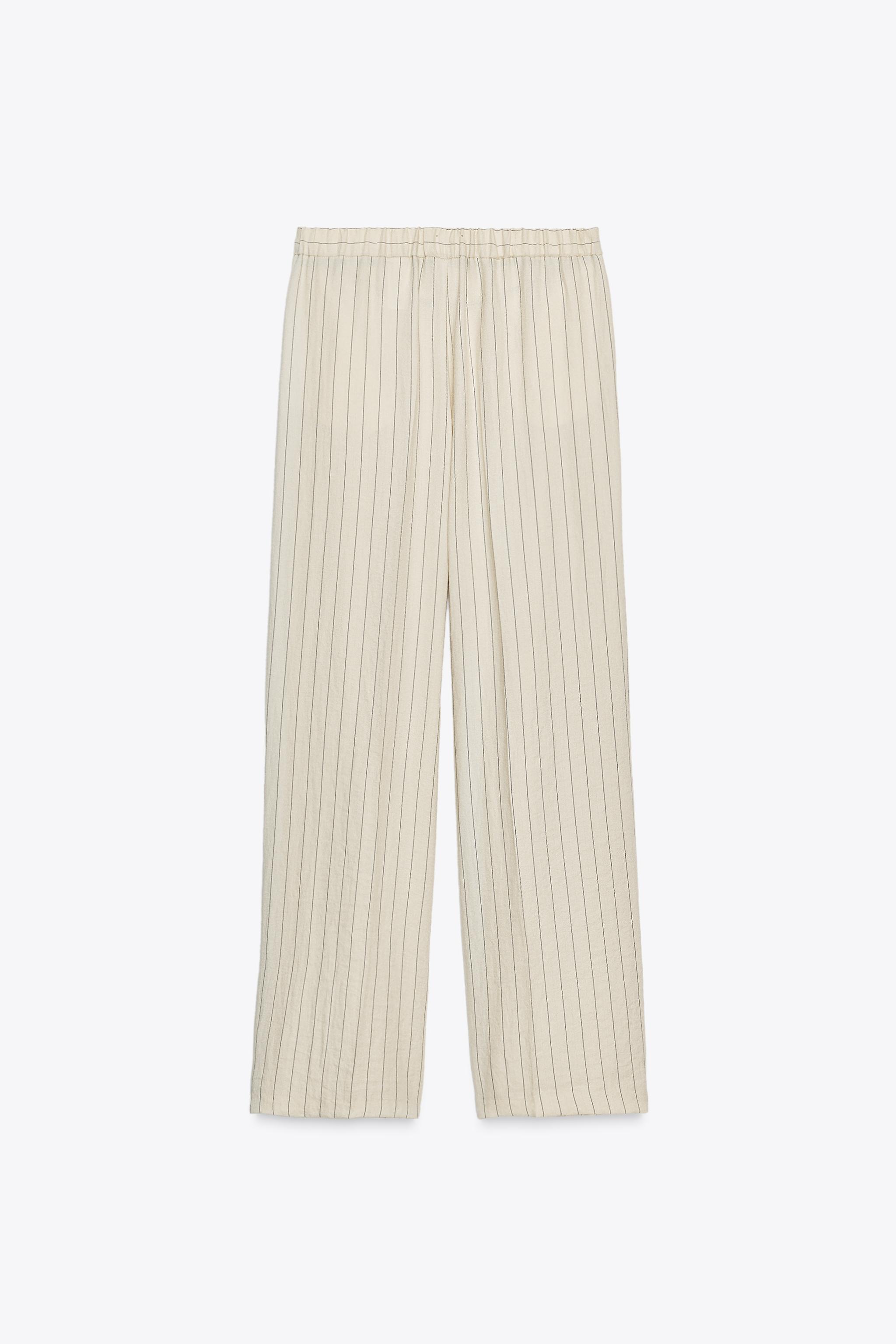 STRIPED STRAIGHT LEG PANTS