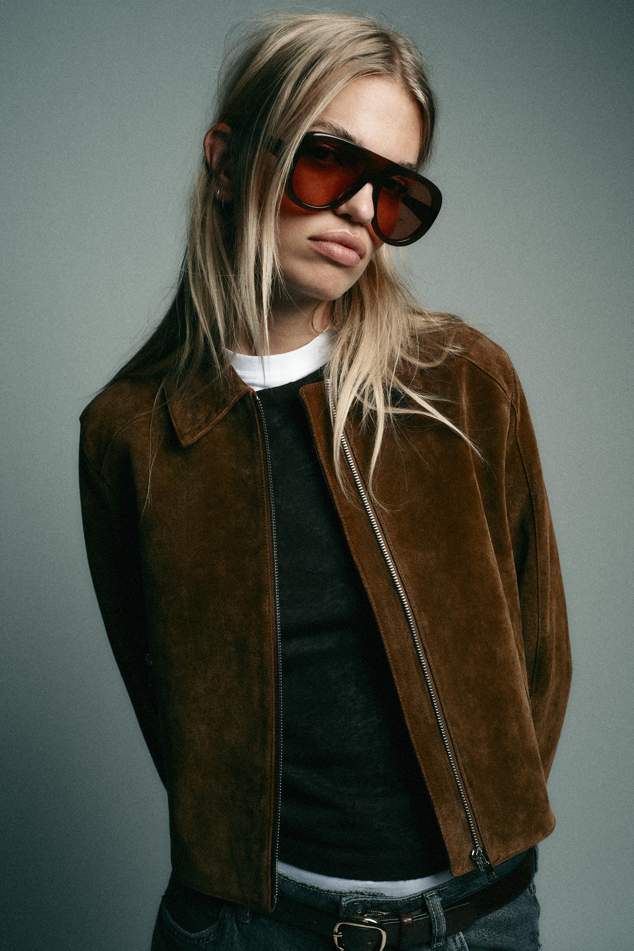 100% LEATHER SHORT JACKET