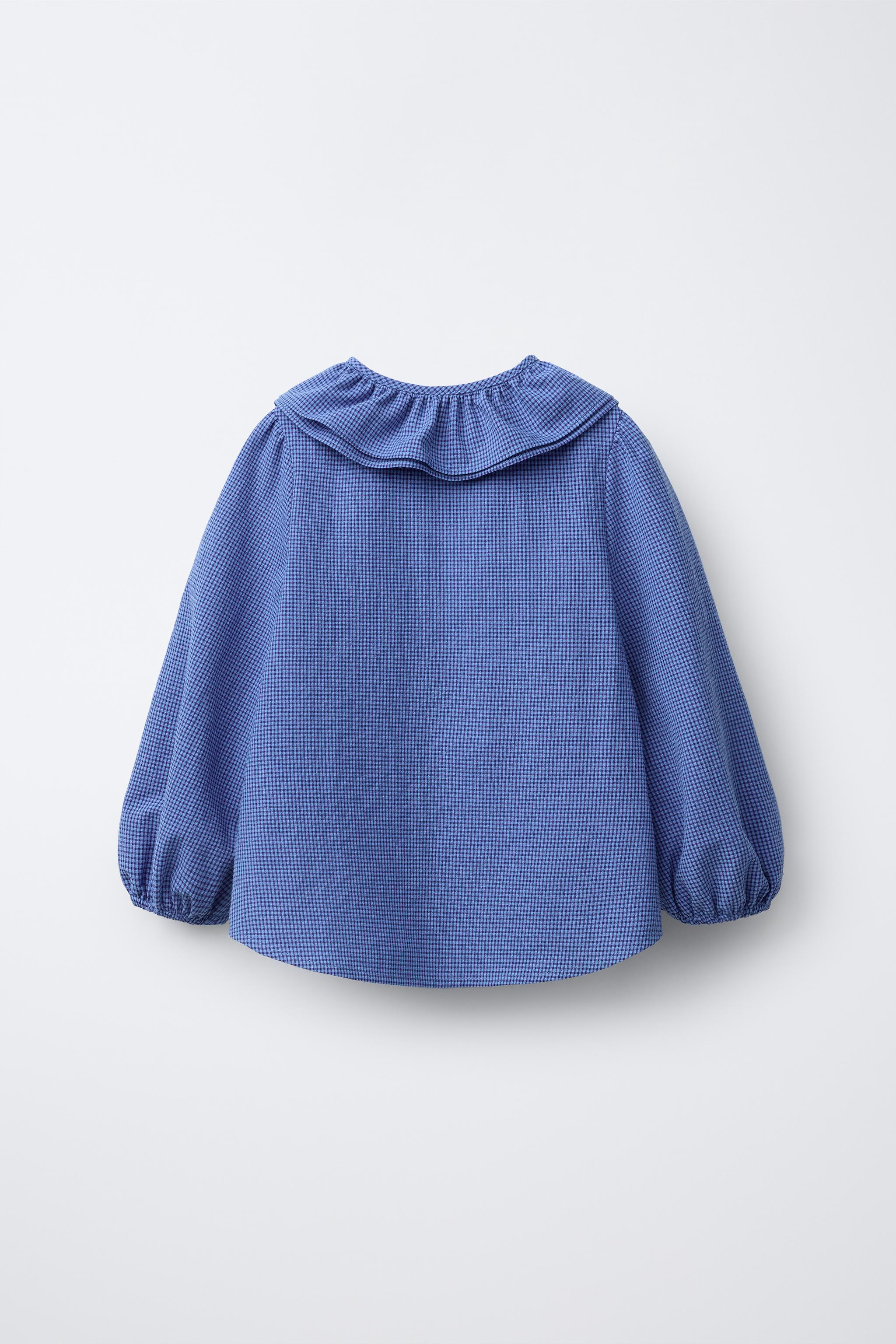 GINGHAM CHECK DOUBLE COLLAR SHIRT