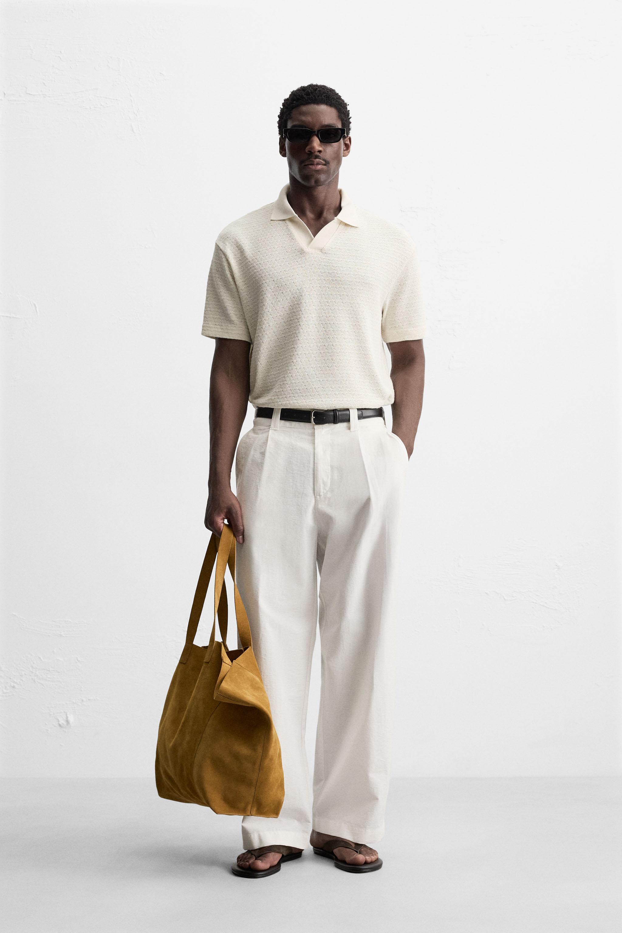 GEOMETRIC JACQUARD POLO SHIRT