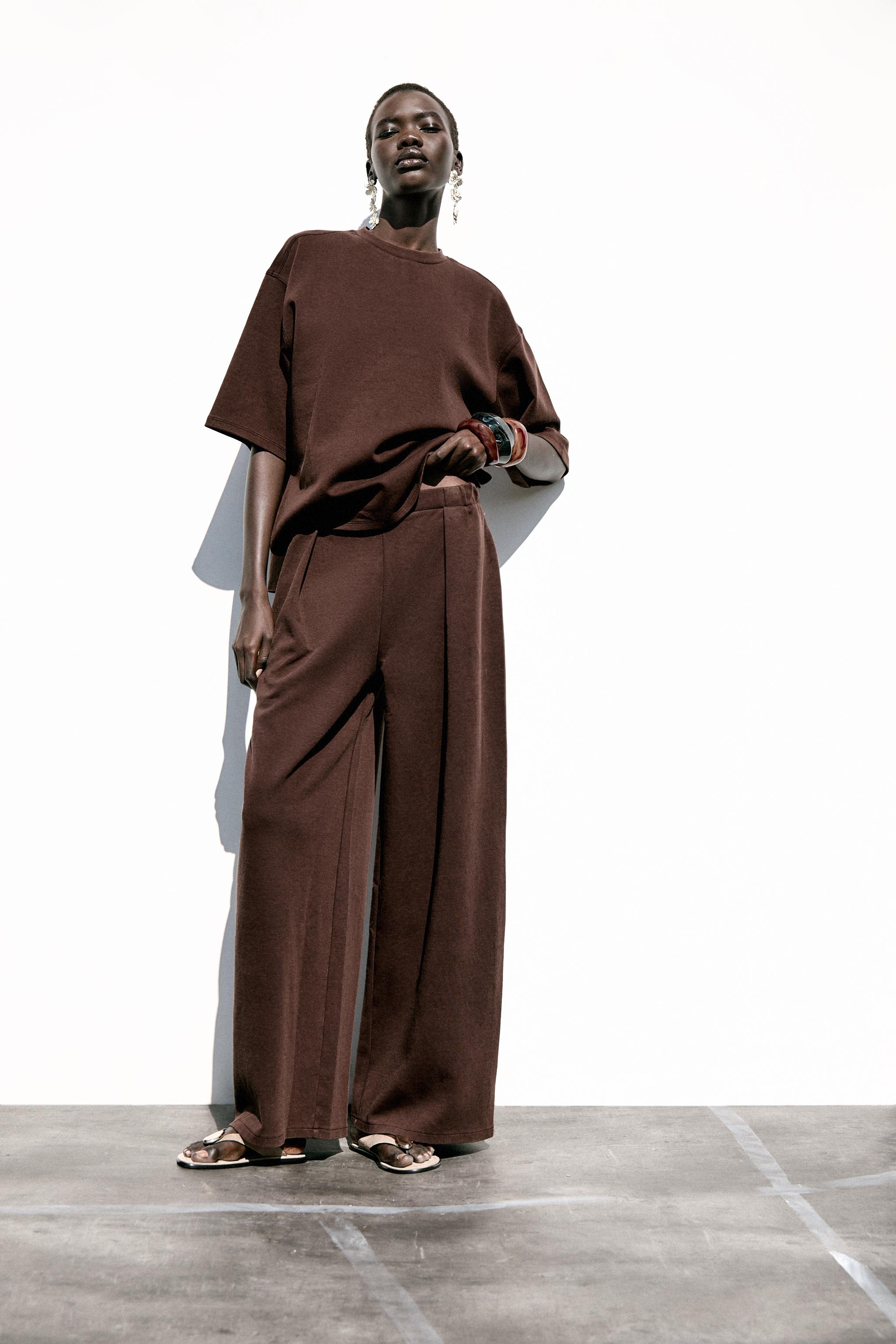 WASHED EFFECT INTERLOCK PANTS