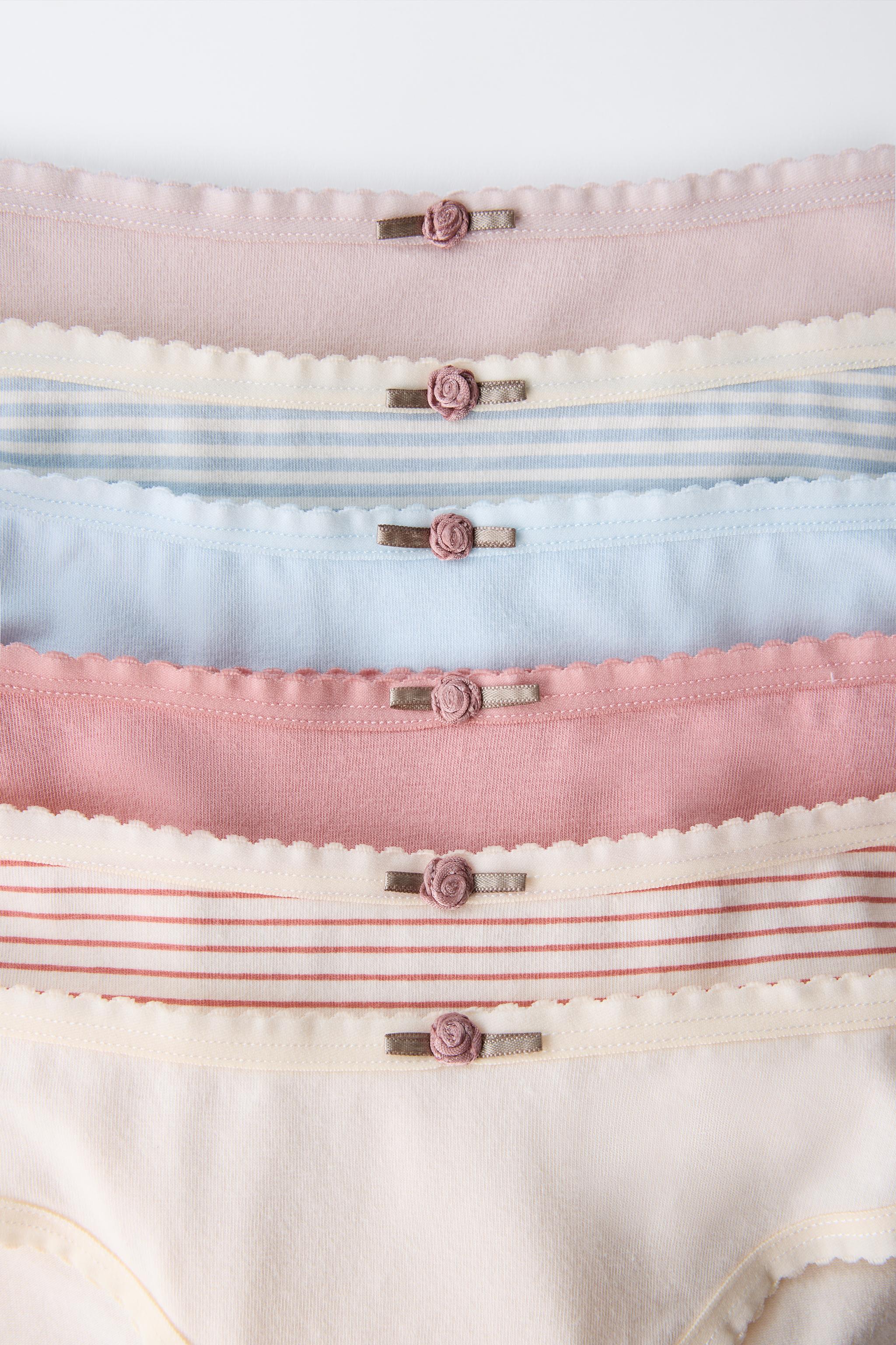 2-6 YEARS/ SIX-PACK OF FLORAL UNDERWEAR