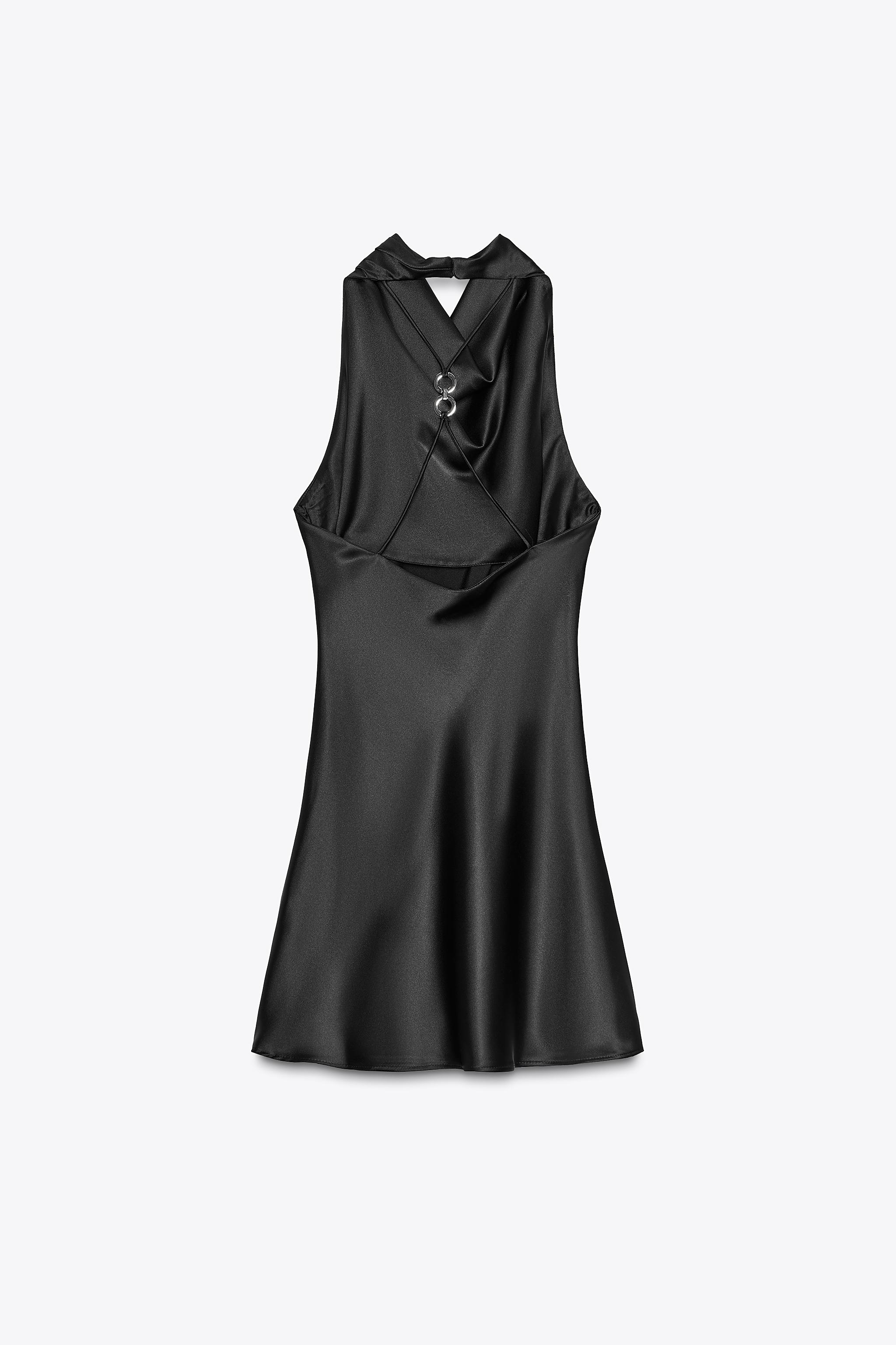 SATIN EFFECT MINI DRESS