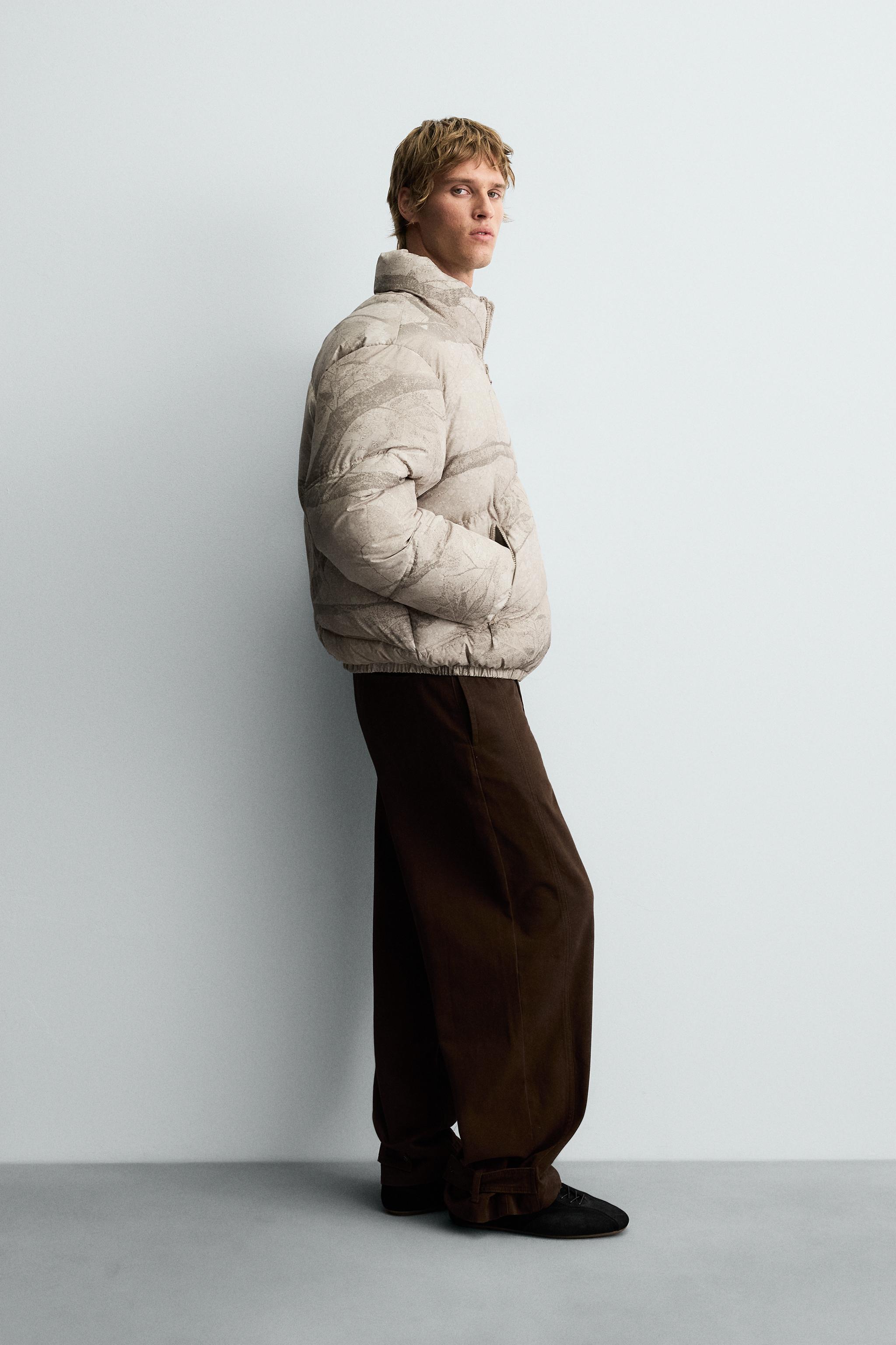 ABSTRACT PRINT PUFFER JACKET