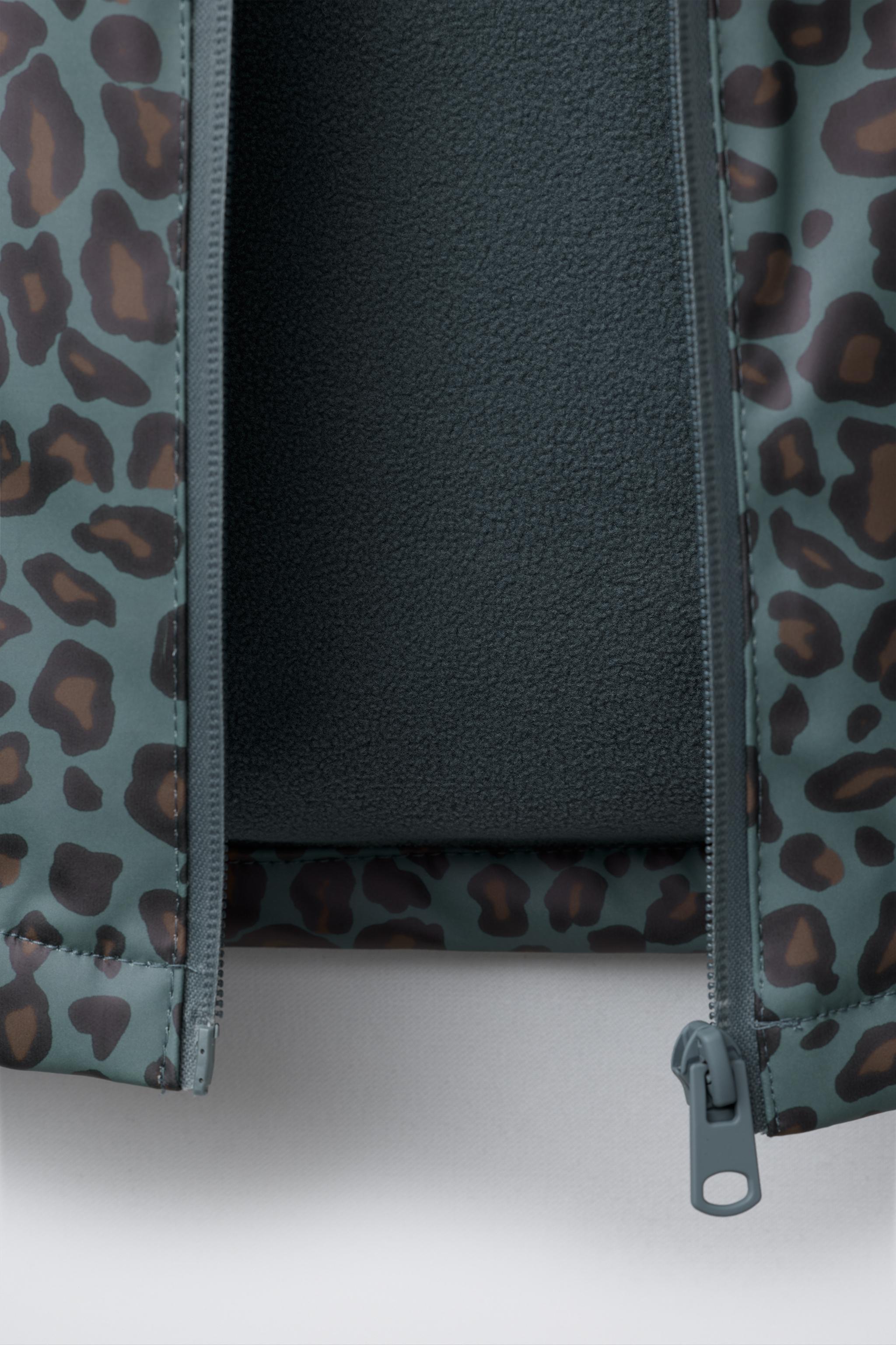 ANIMAL PRINT RUBBERIZED WATER-RESISTANT RAINCOAT