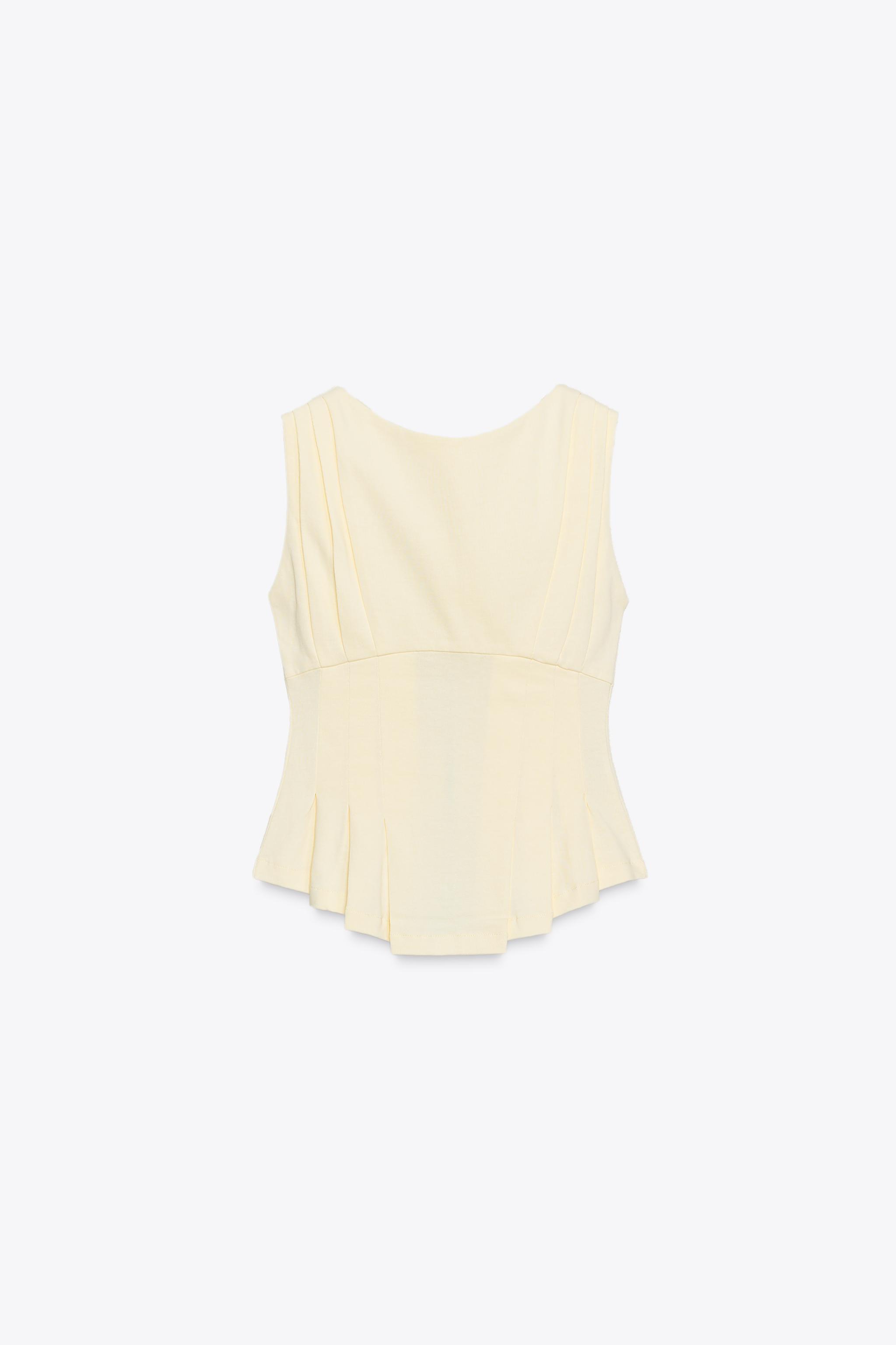 PLEATED ZIP TOP