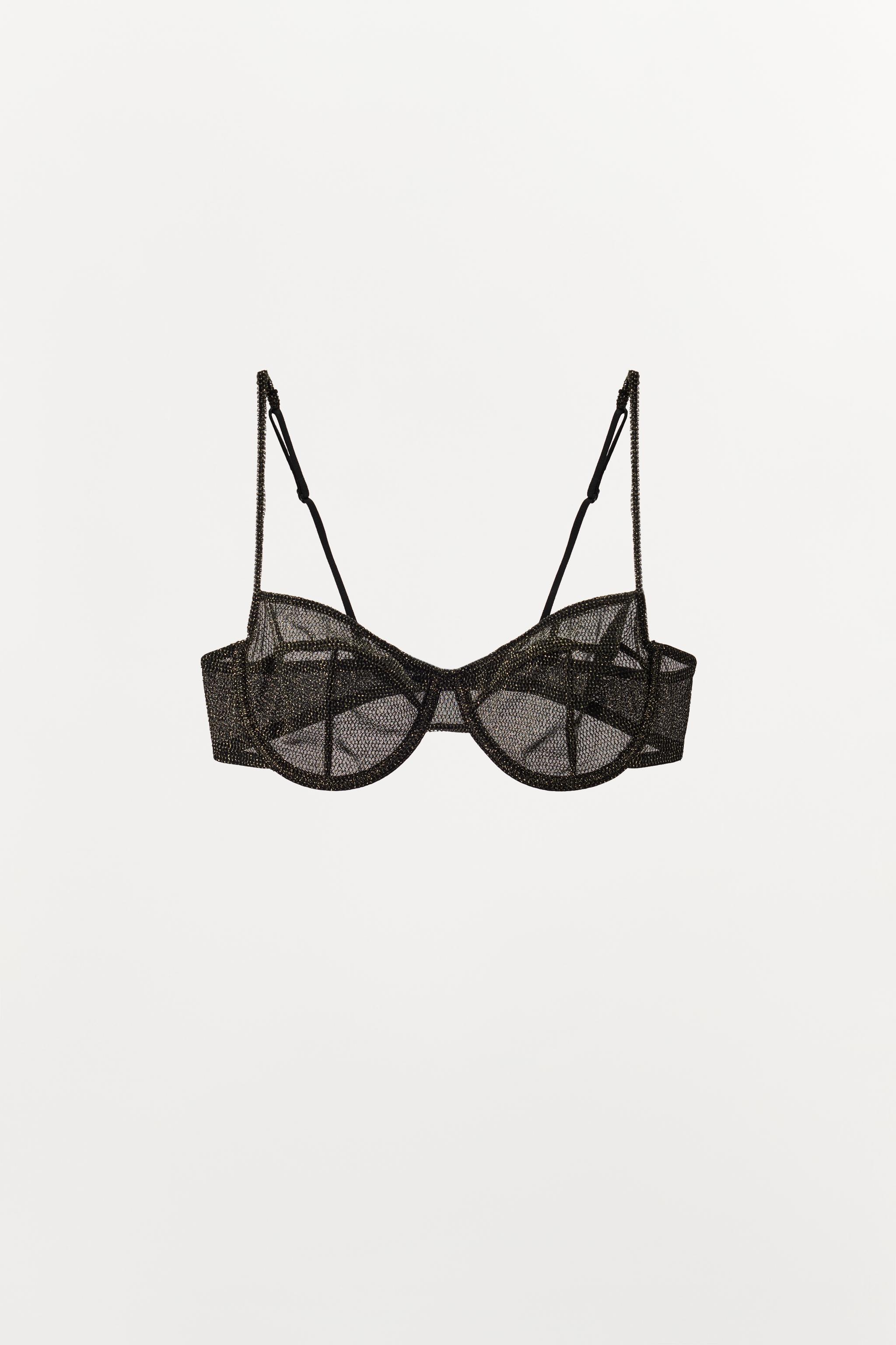 METALLIC THREAD UNDERWIRE BRA