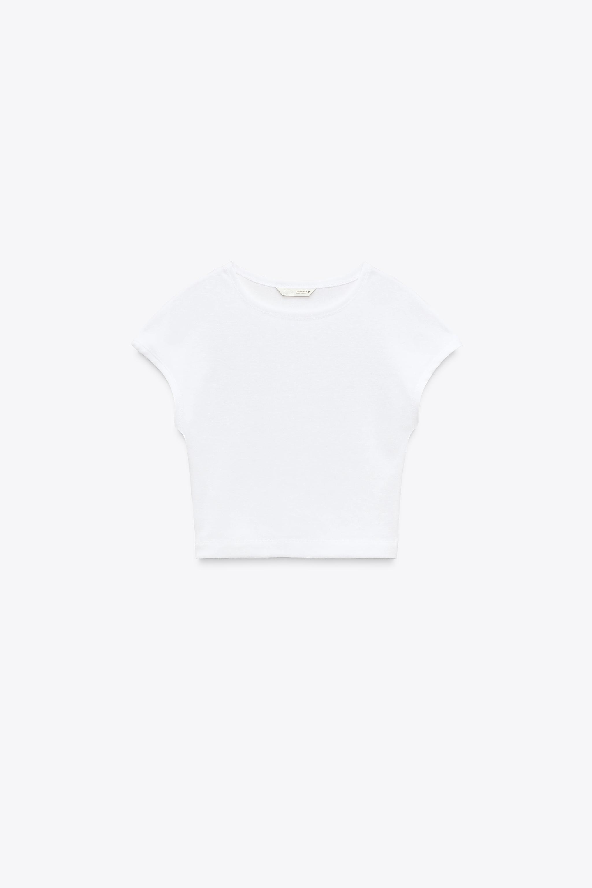 COTTON MODAL CROP T-SHIRT