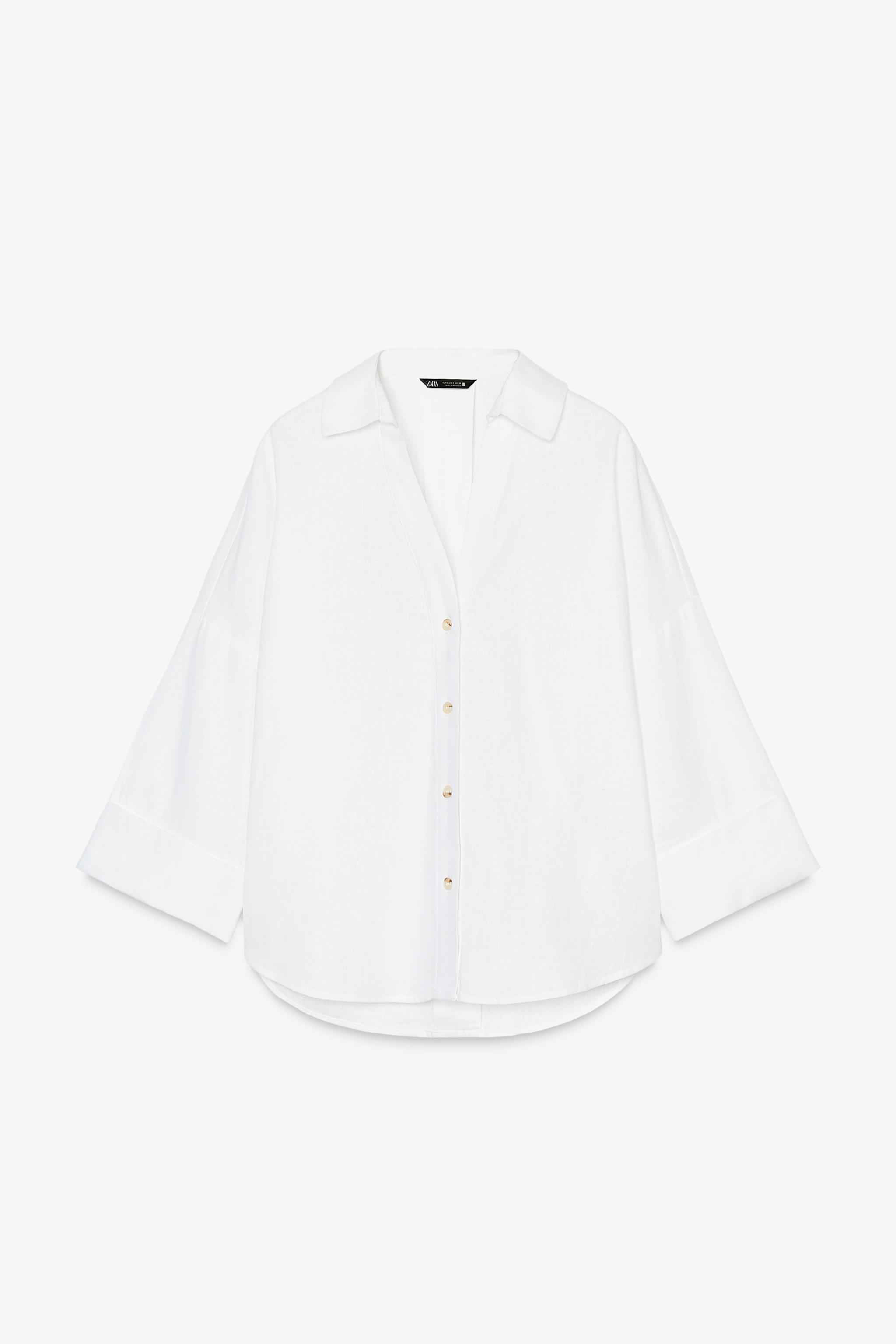 WIDE SLEEVE LINEN SHIRT