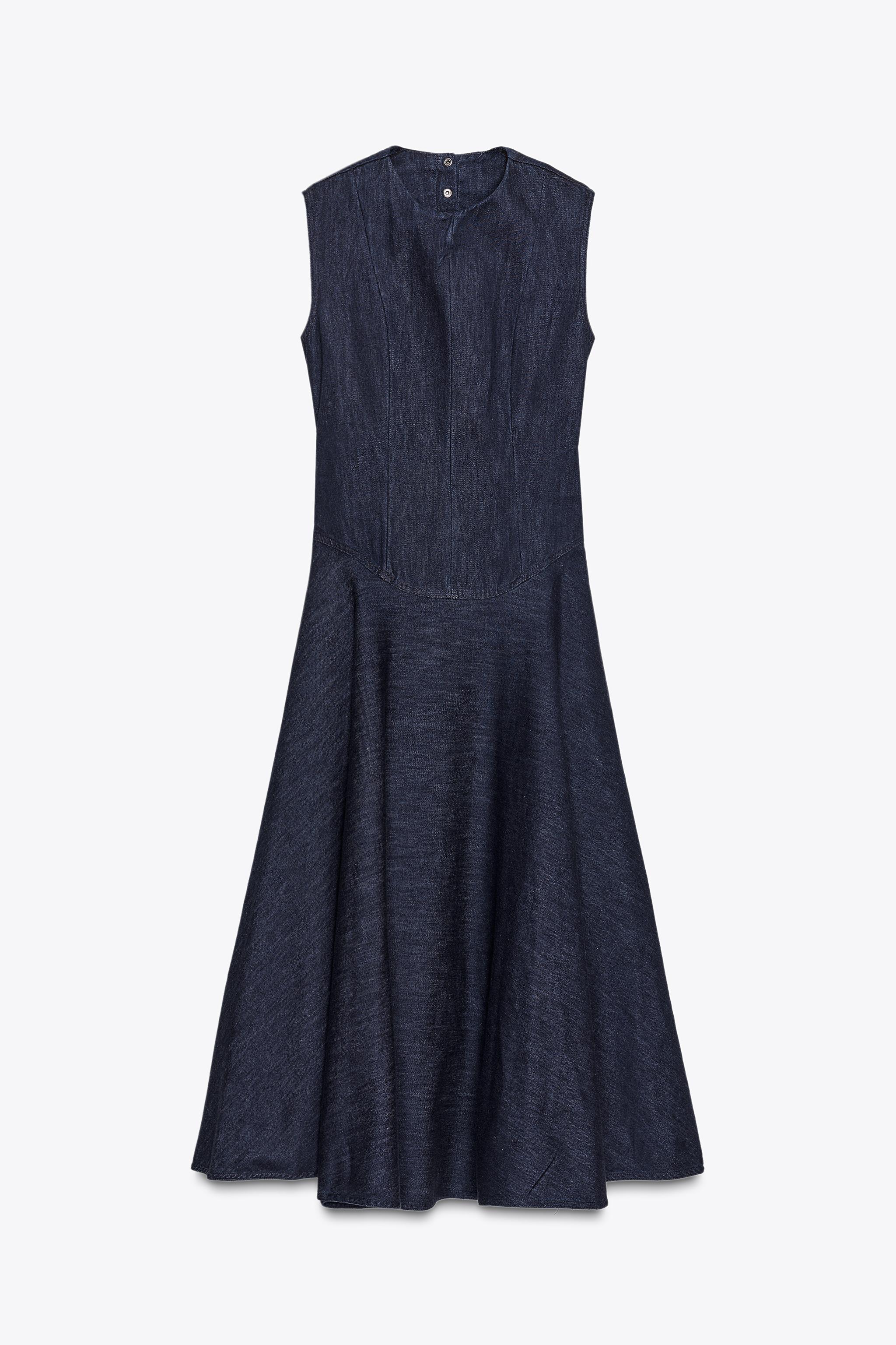 ZW COLLECTION DENIM MIDI DRESS
