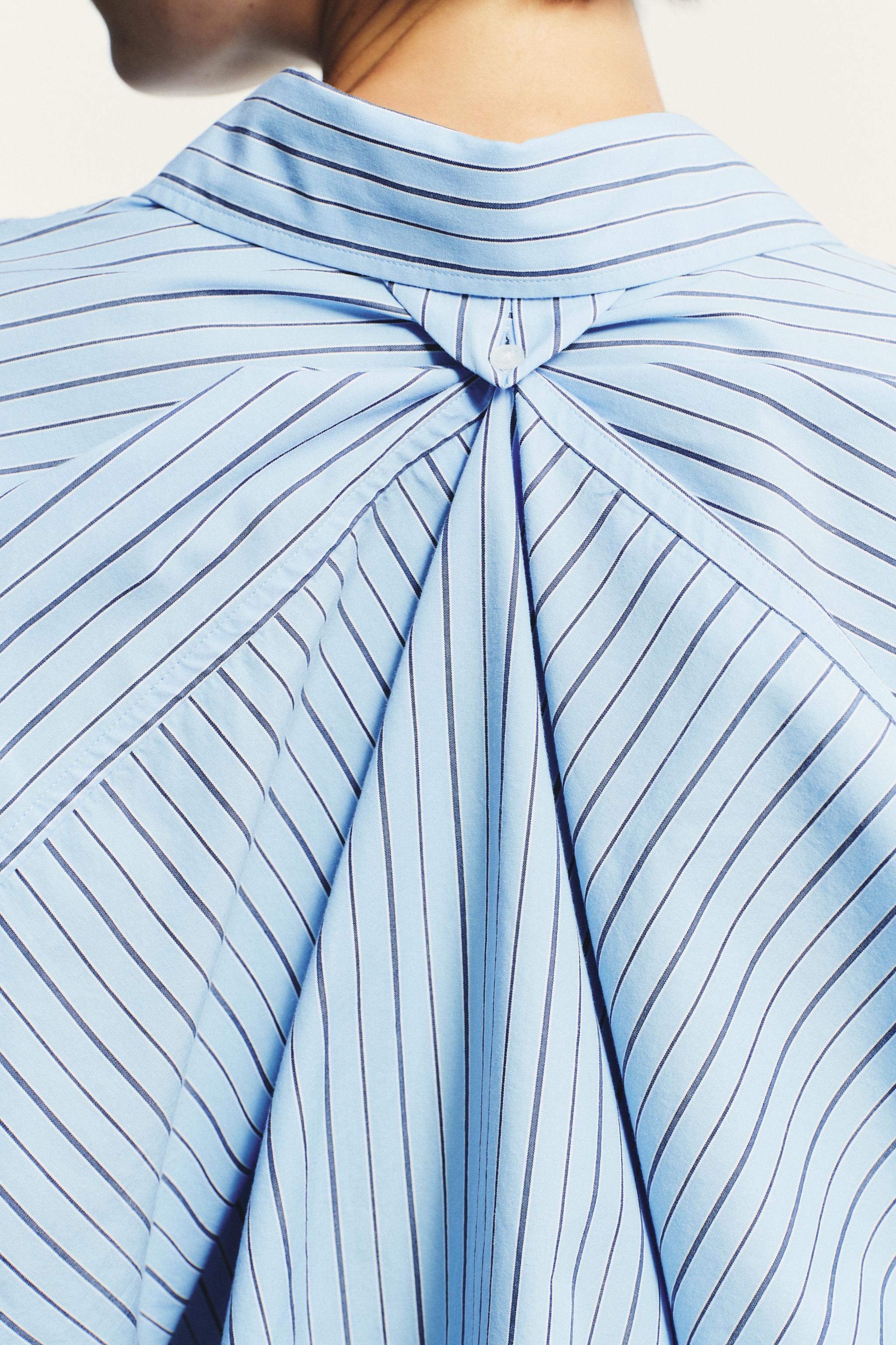 OVERSIZED STRIPED POPLIN SHIRT