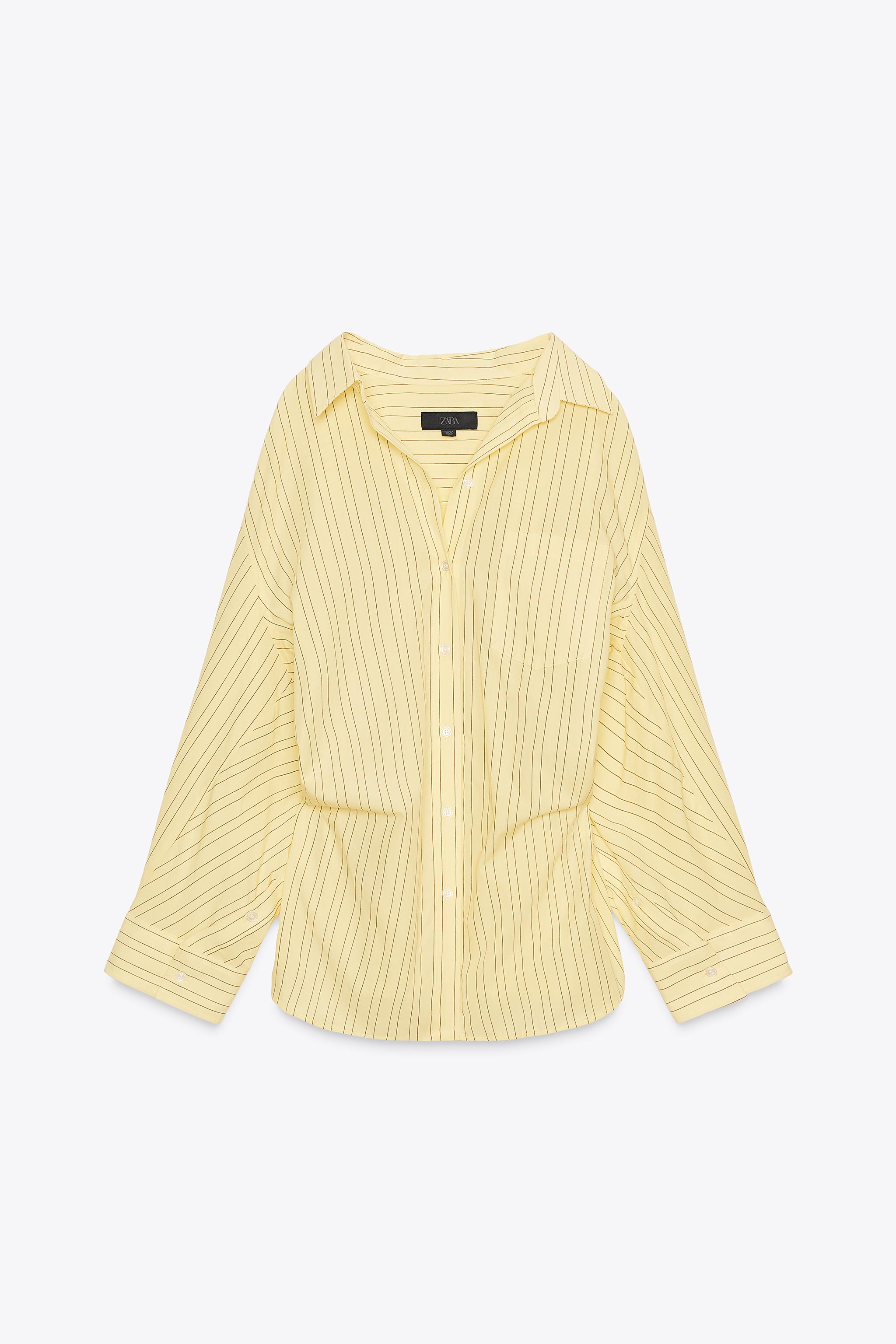 STRIPED OVERSIZED POPLIN SHIRT