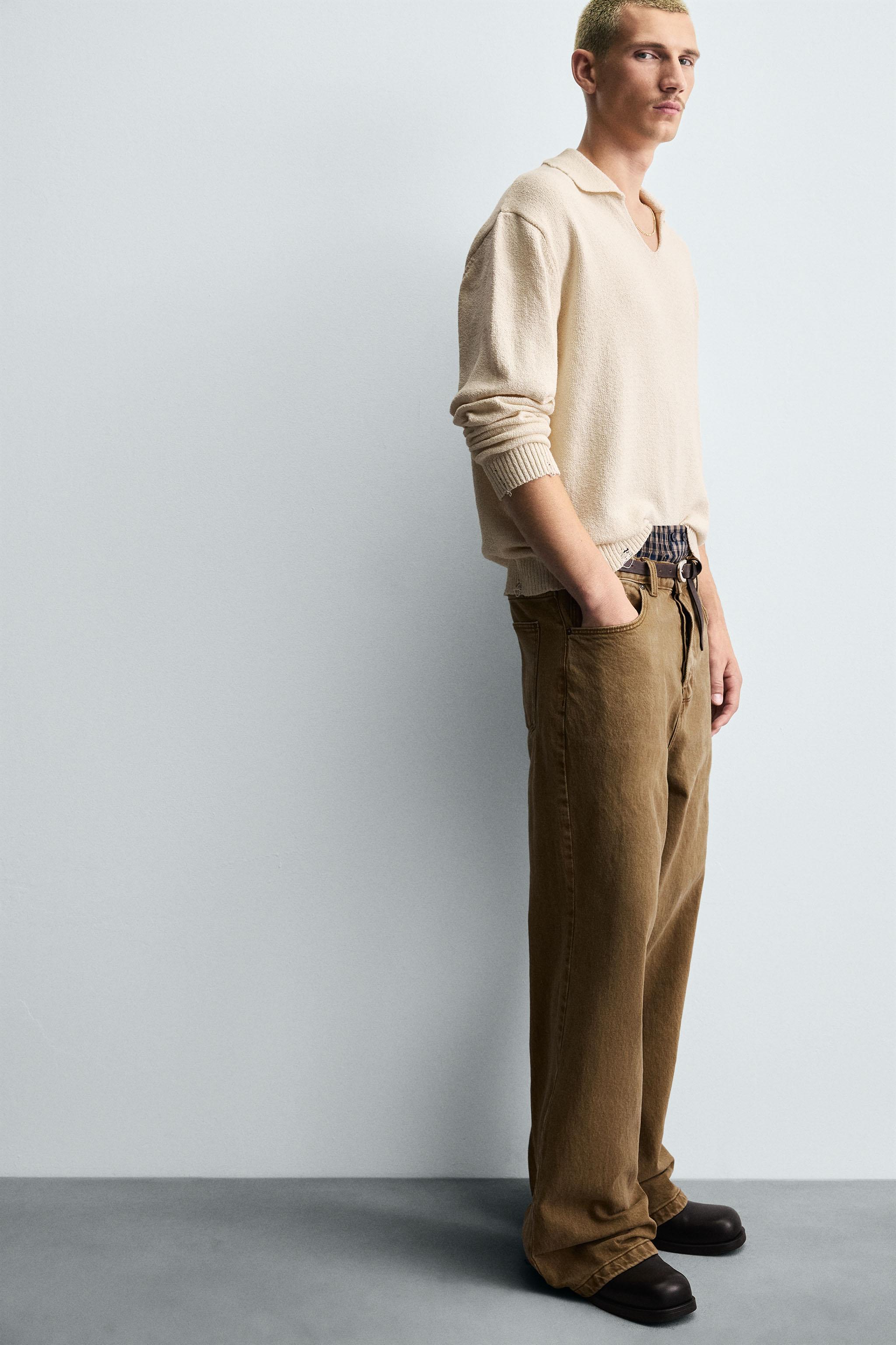 KNIT POLO SHIRT WITH DISTRESSED EFFECT