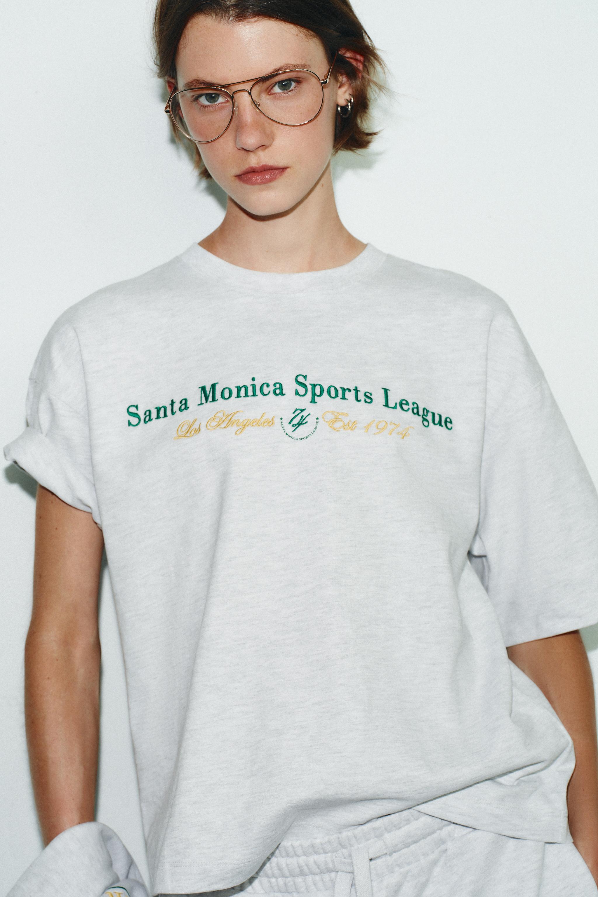 COTTON TEXT PRINT T-SHIRT