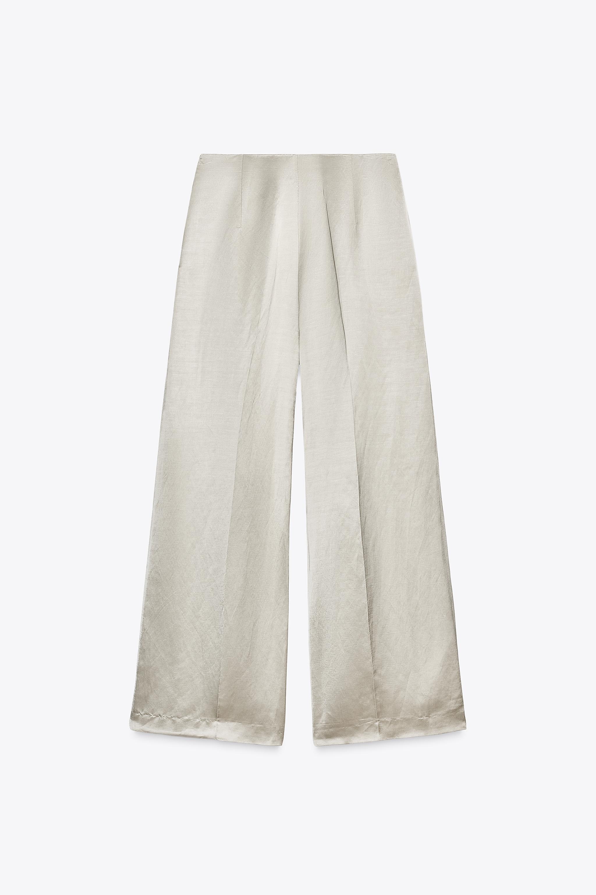 ZW COLLECTION SATIN PLEATED PANTS