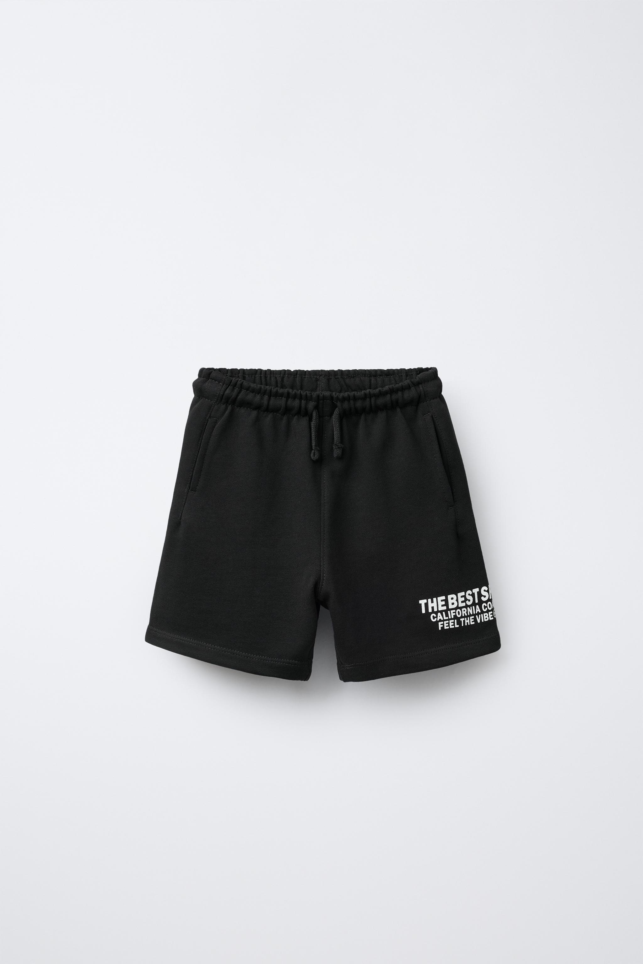 STRAIGHT TEXT PLUSH SHORTS