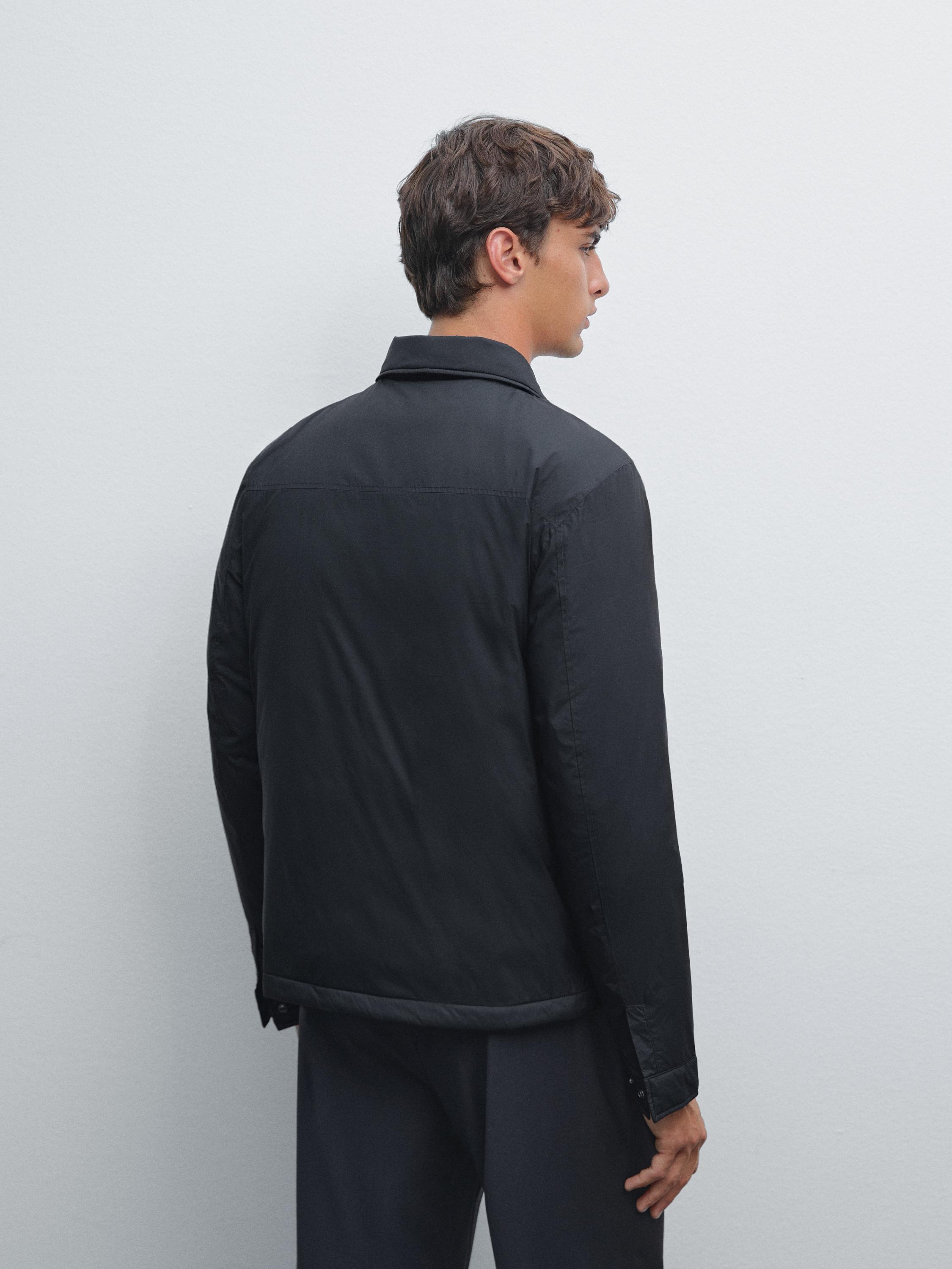 Water-repellent ultra lightweight down blend jacket