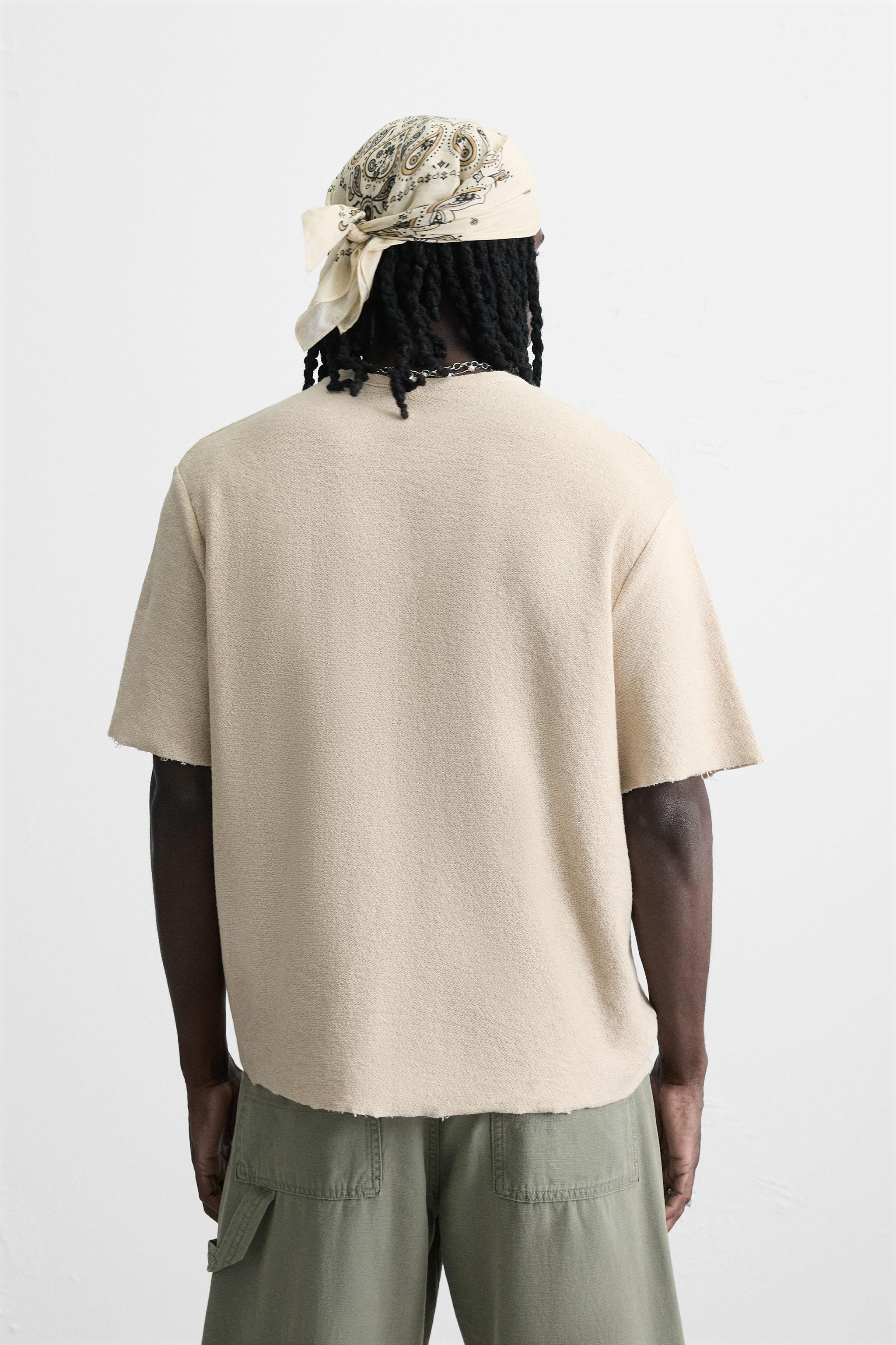 SPRAY PRINT KNIT T-SHIRT