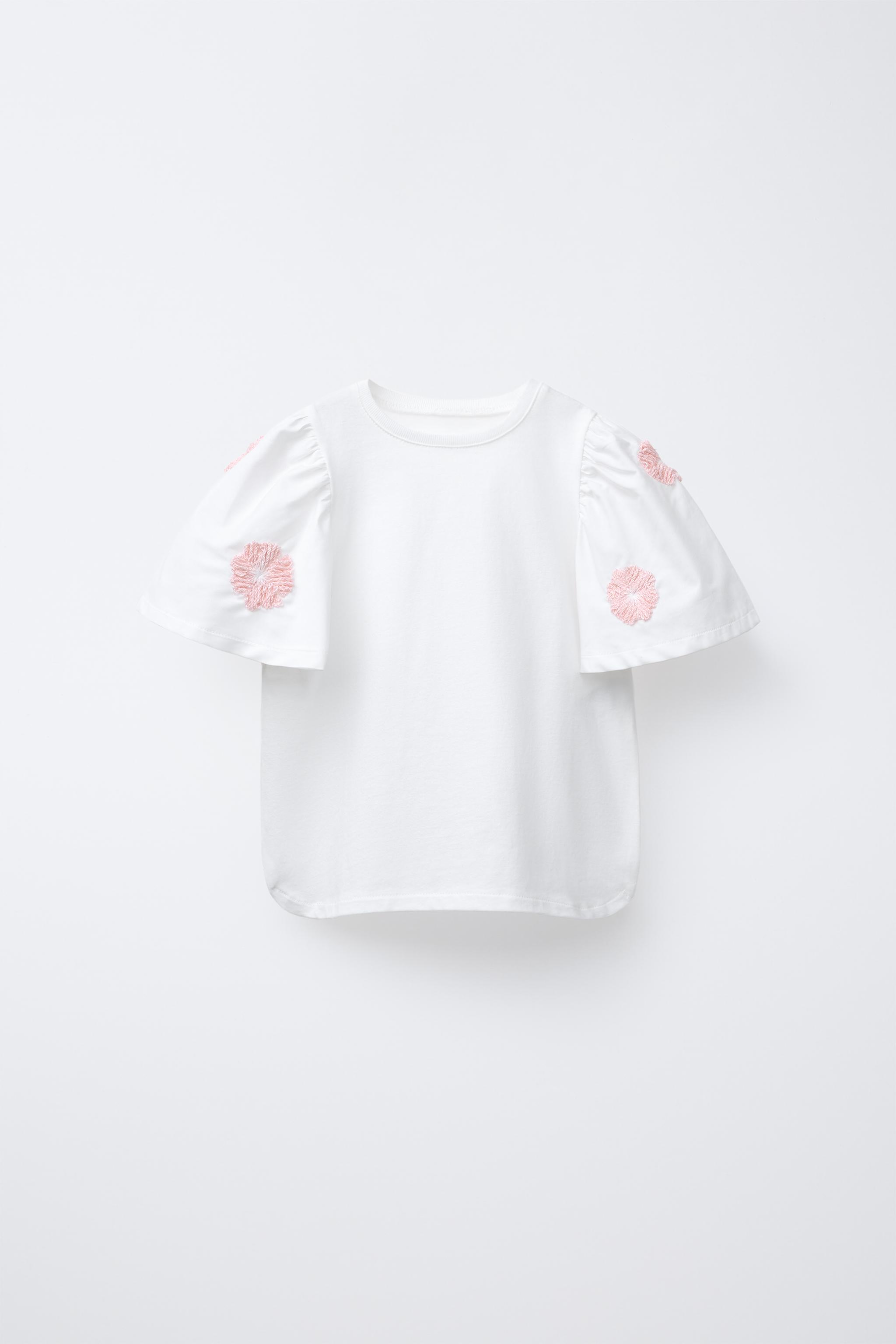 EMBROIDERED FLORAL COMBINATION BLOUSE