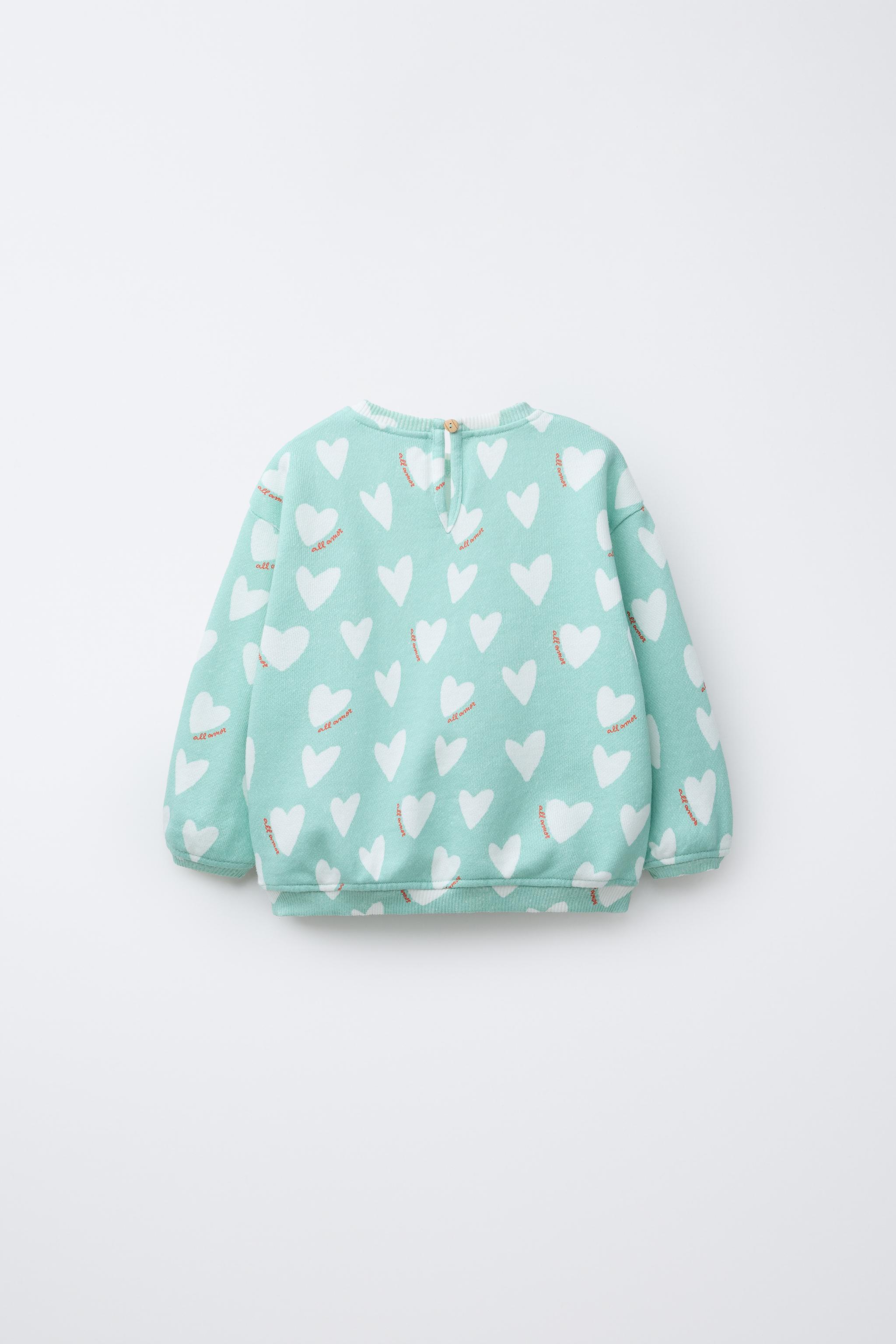 HEART PRINT SWEATSHIRT