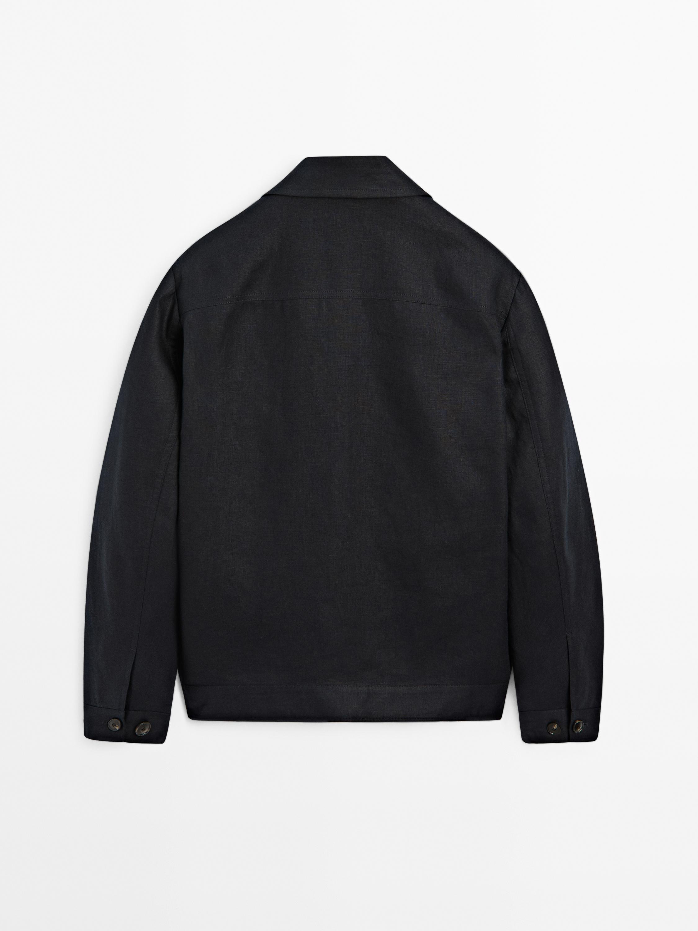 100% linen total look jacket