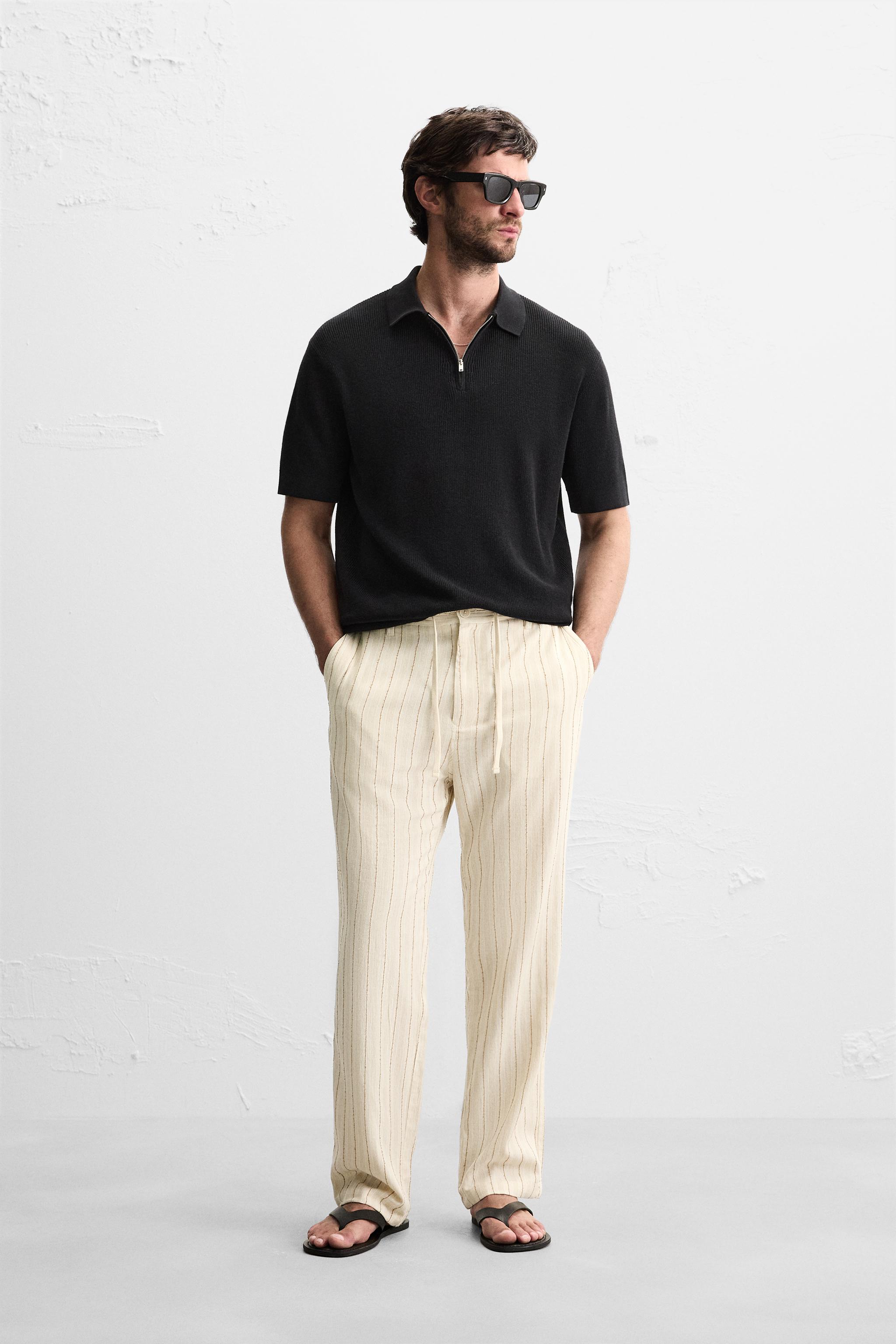 JACQUARD STRIPED PANTS