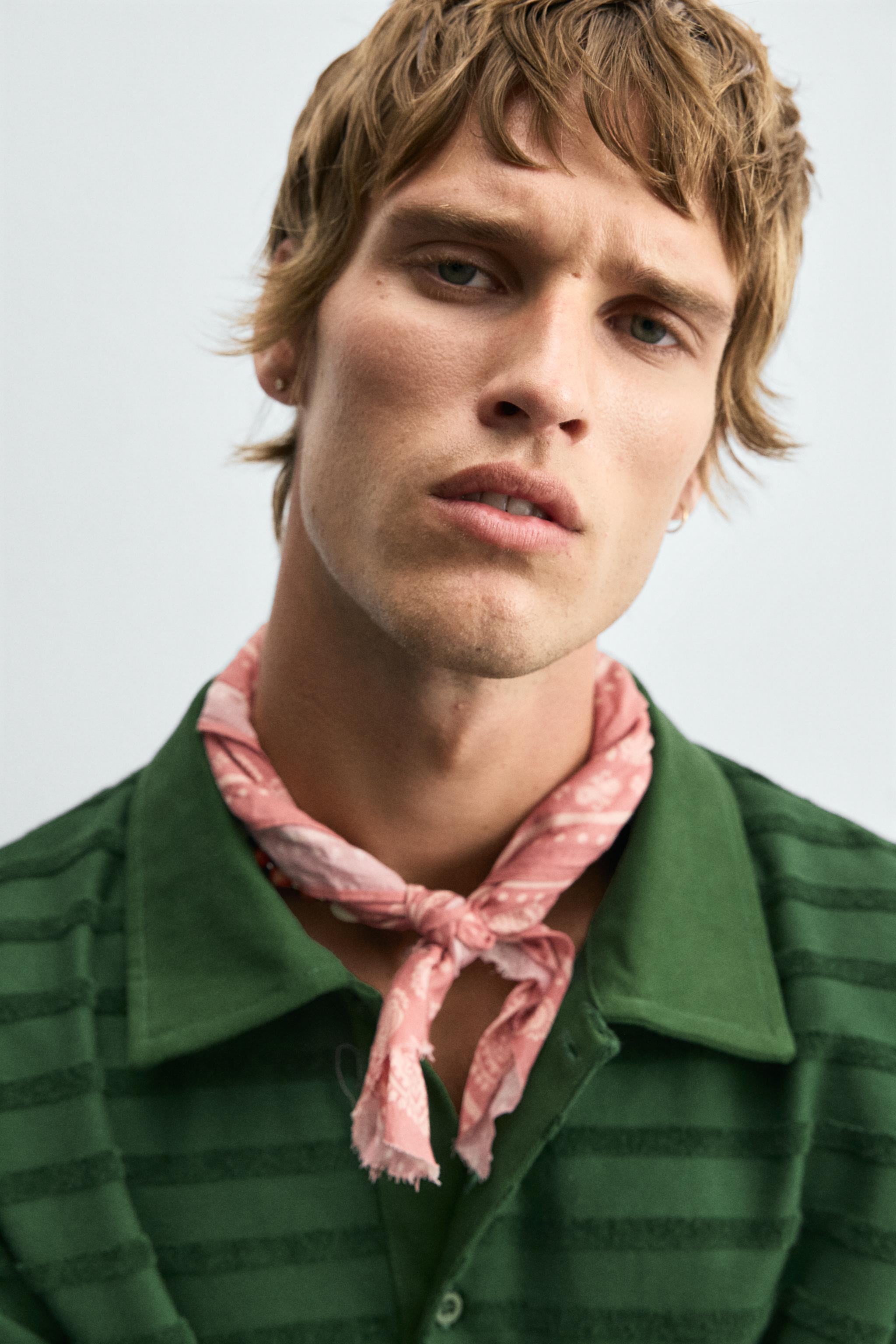 JACQUARD STRIPED TERRY POLO SHIRT