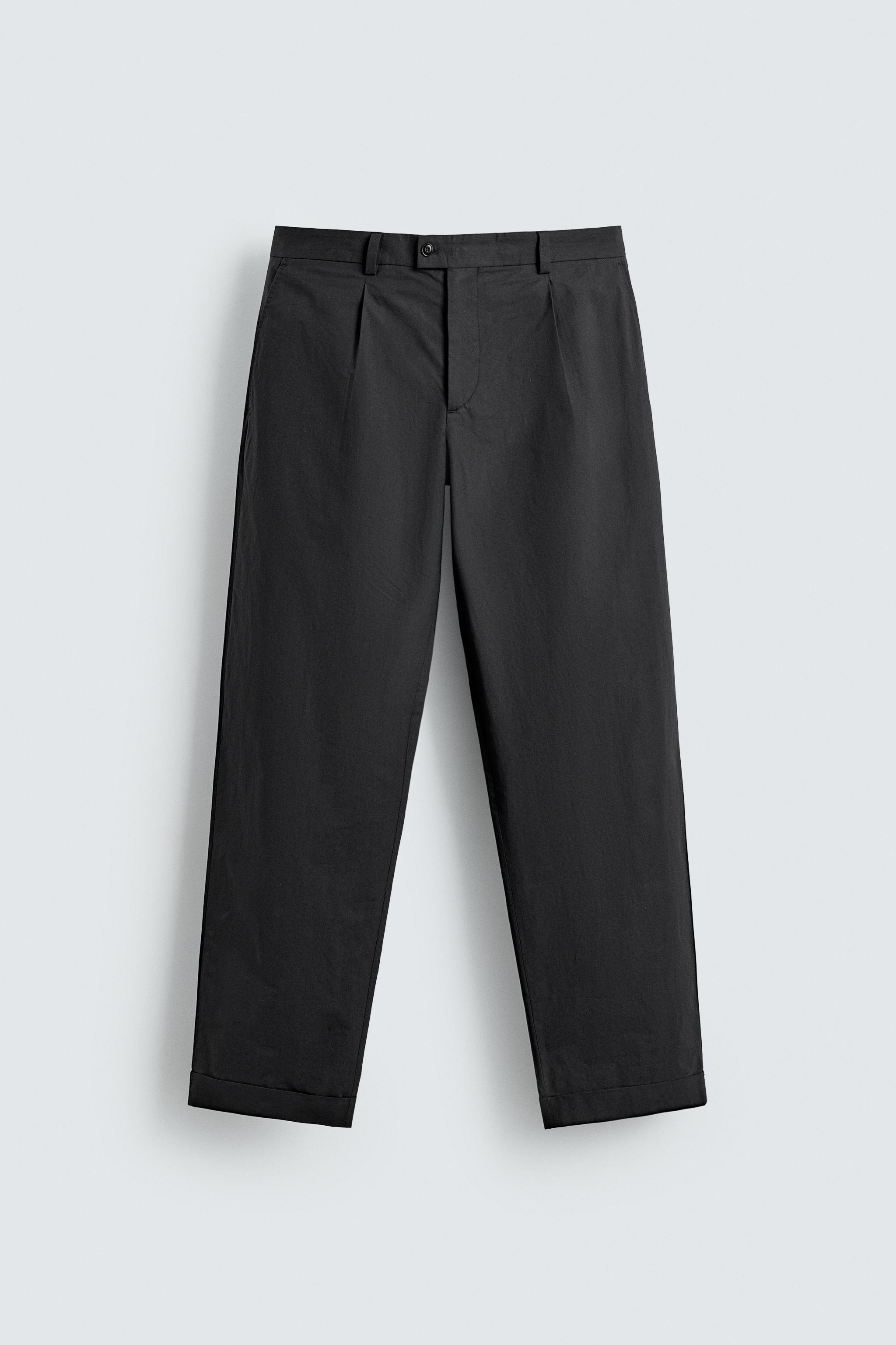 POPLIN SUIT PANTS
