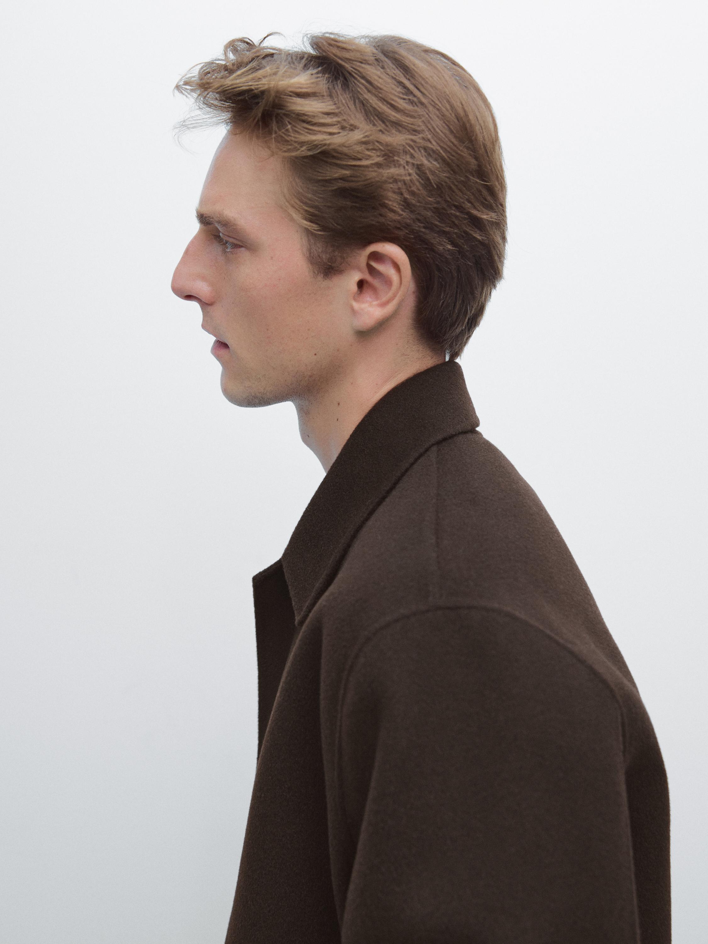 Long wool blend coat