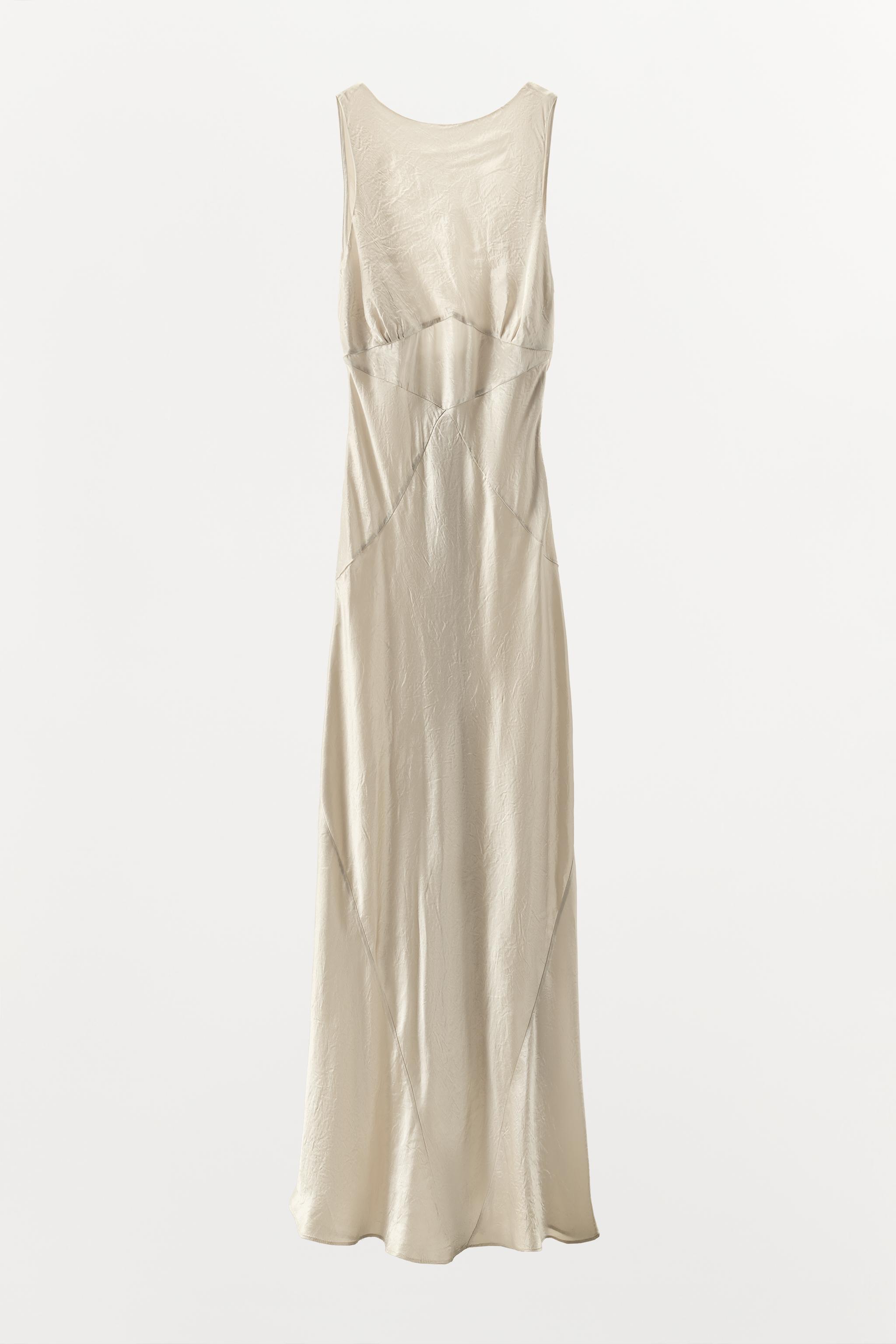 LIMITED EDITION WRINKLED EFFECT SATIN DRESS