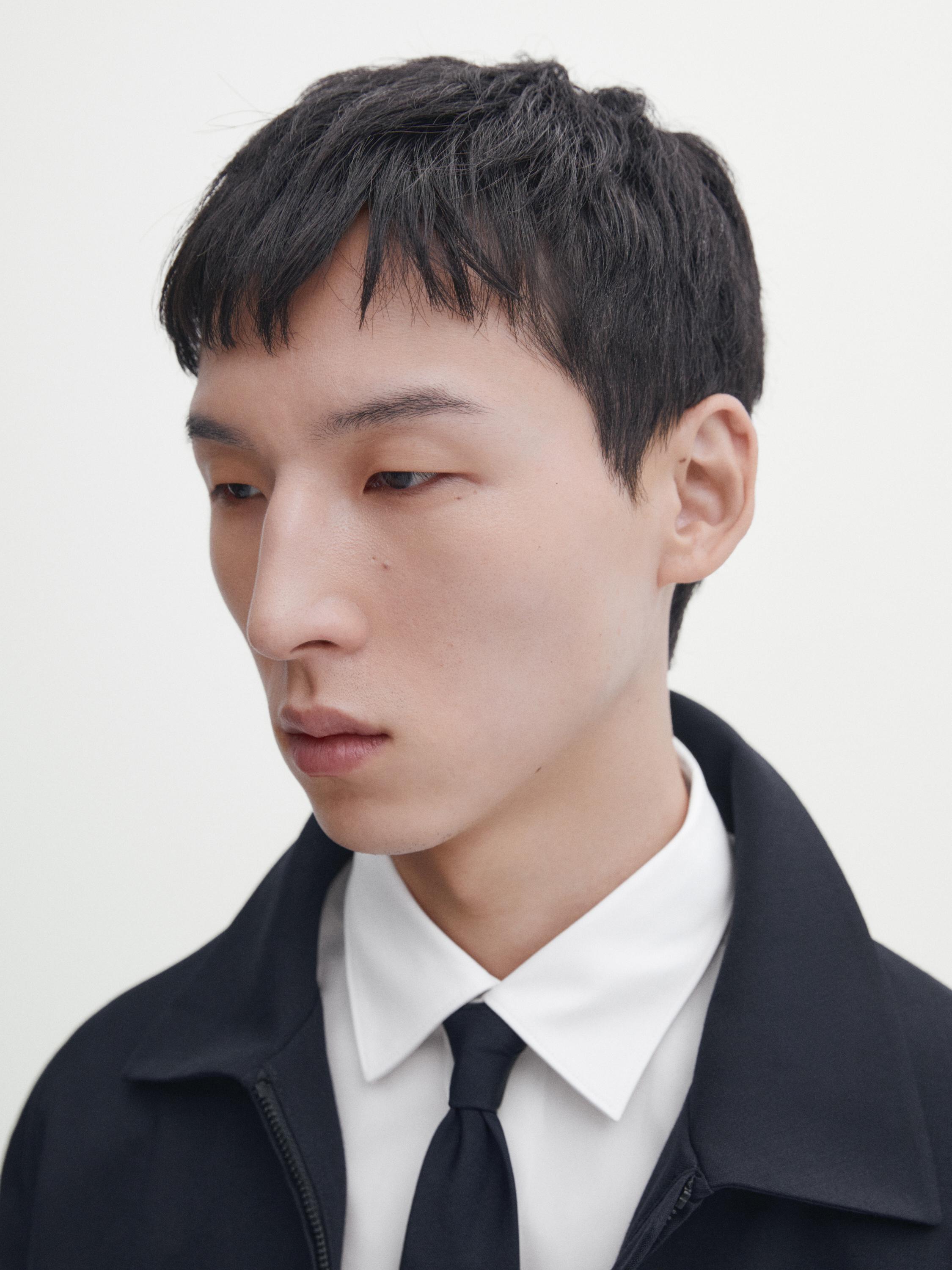 Slim fit 100% cotton poplin shirt