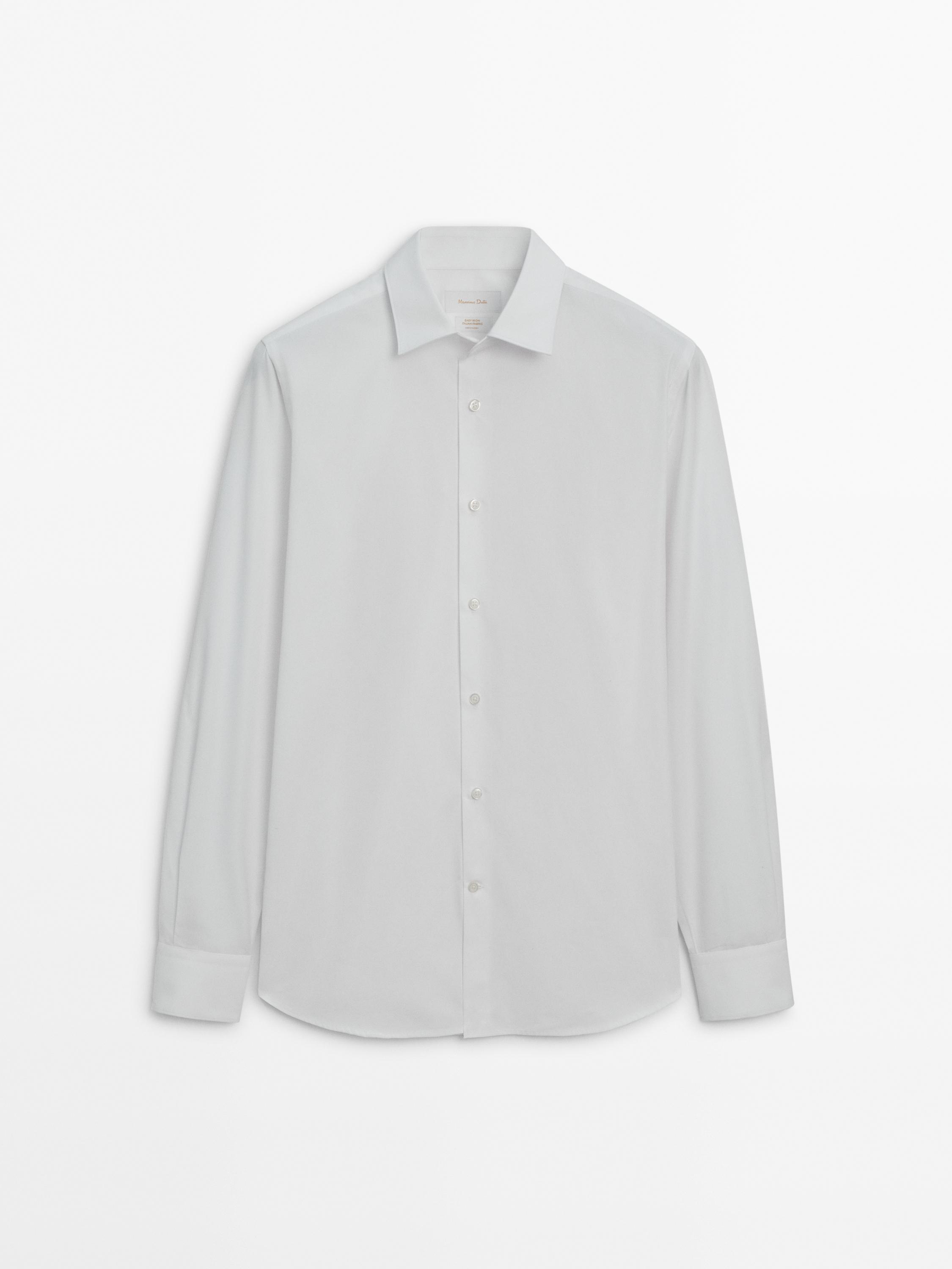 Slim fit 100% cotton poplin shirt