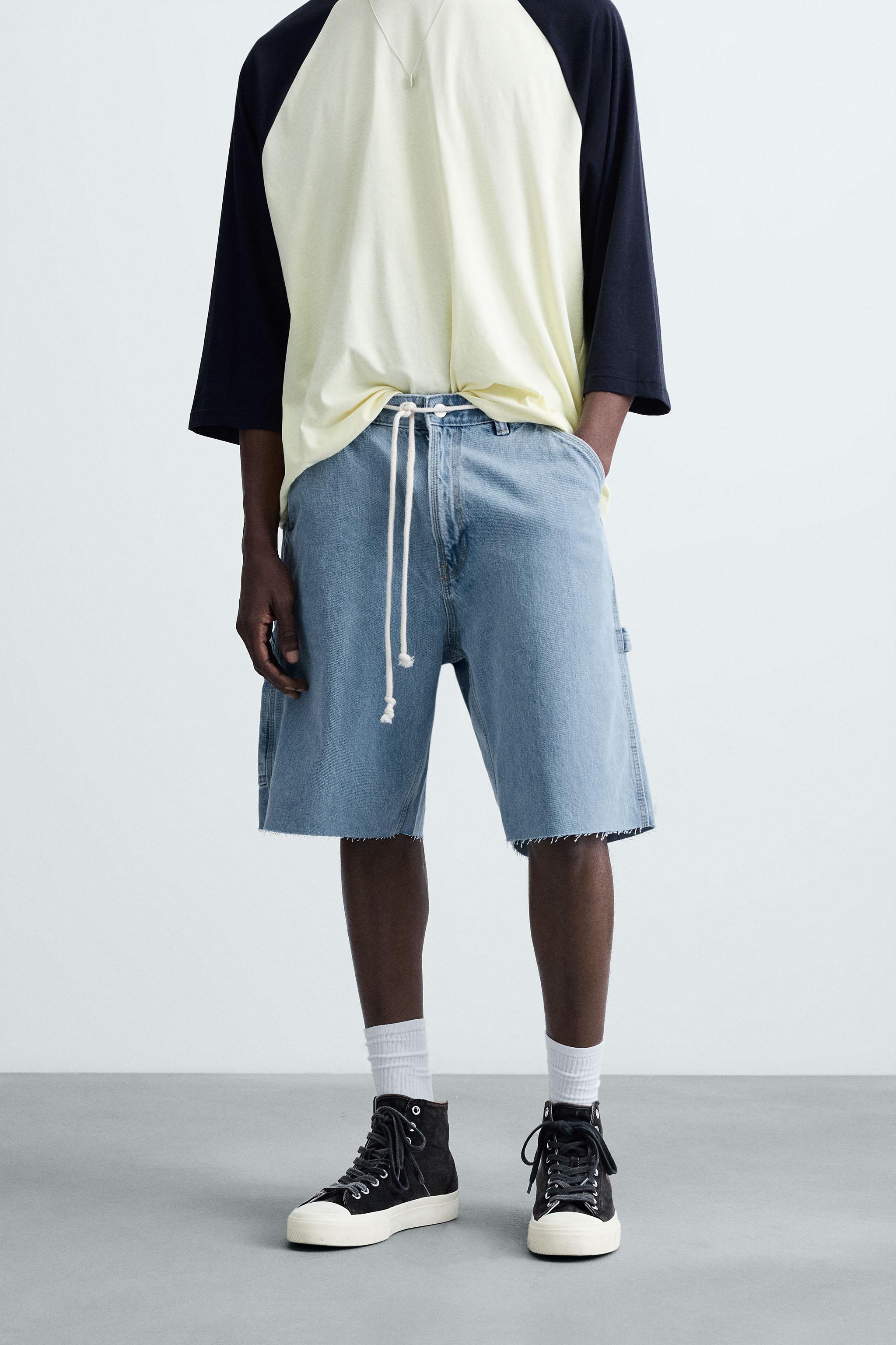 CARPENTER POCKET DENIM BERMUDA SHORTS