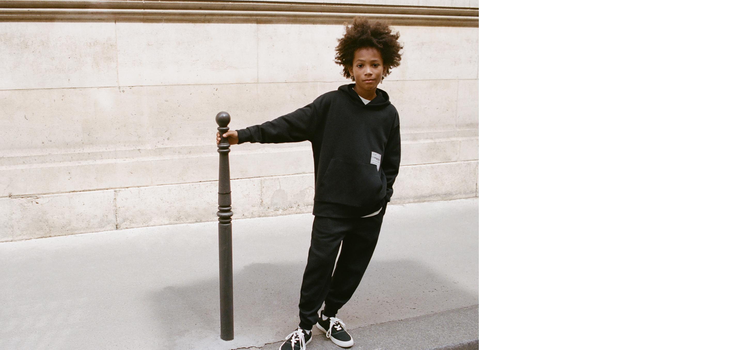 INTERLOCK HOODED SWEATSHIRT AND JOGGER PANTS SET