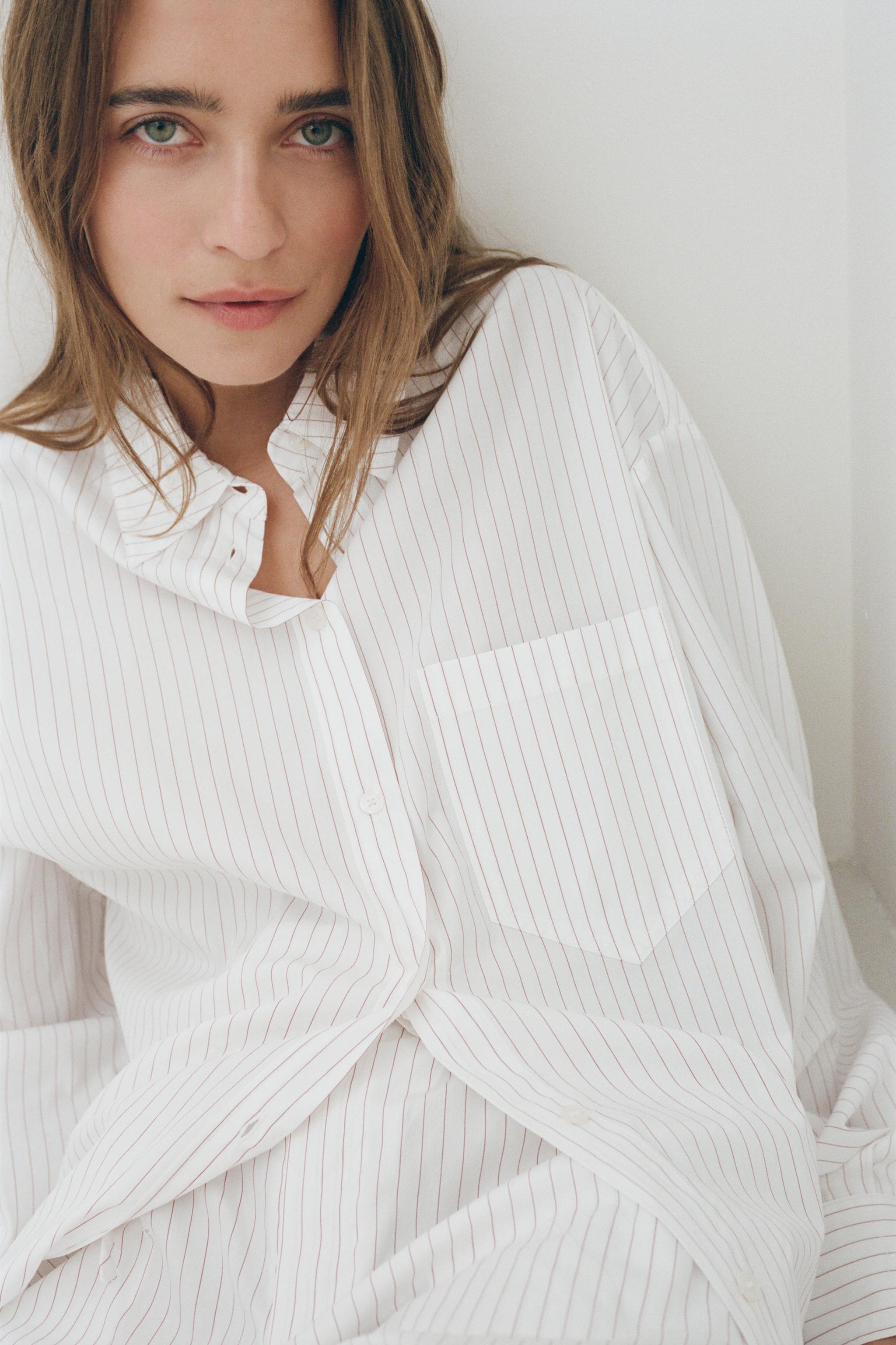 STRIPED PAJAMA SHIRT