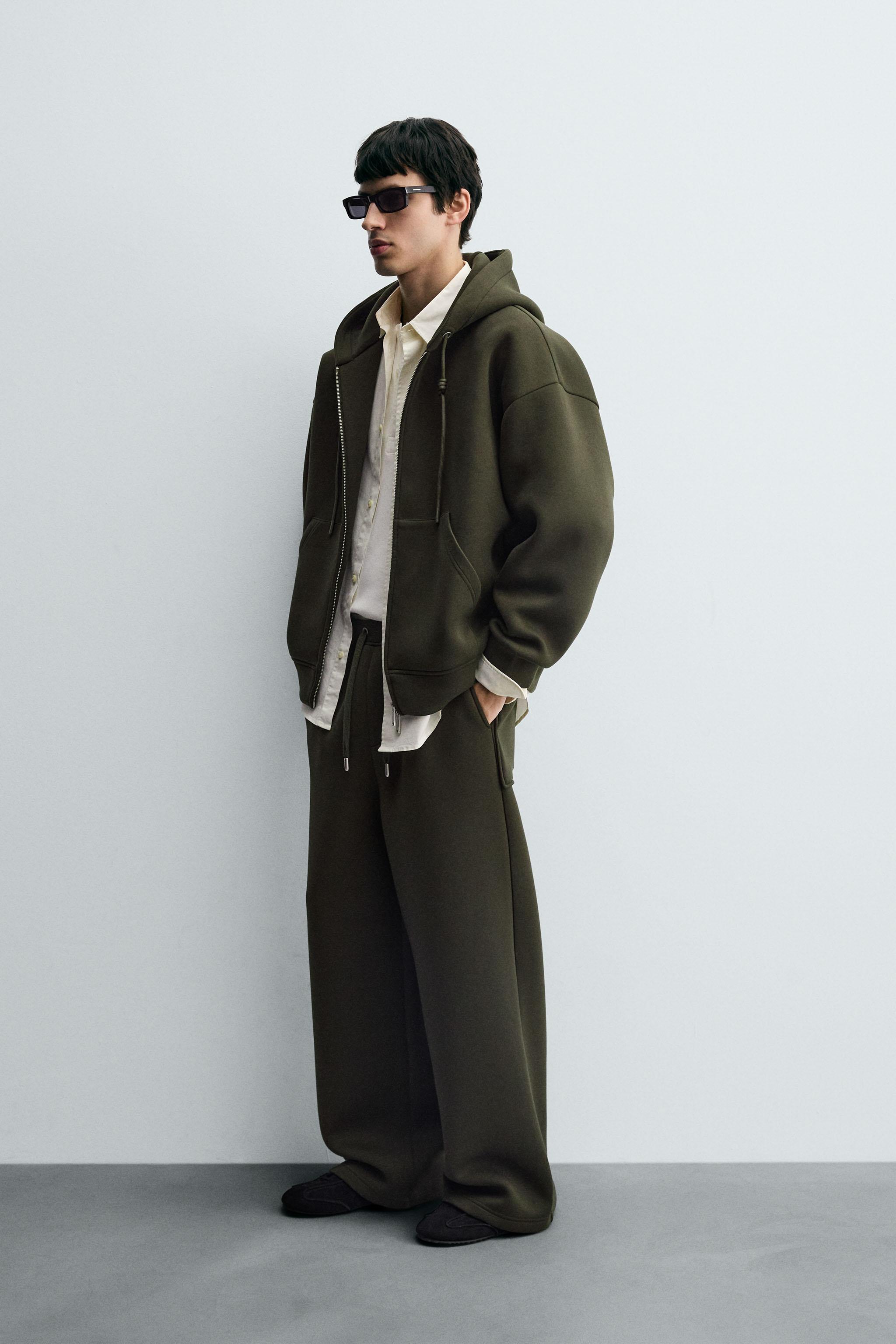 WIDE FIT NEOPRENE EFFECT PANTS