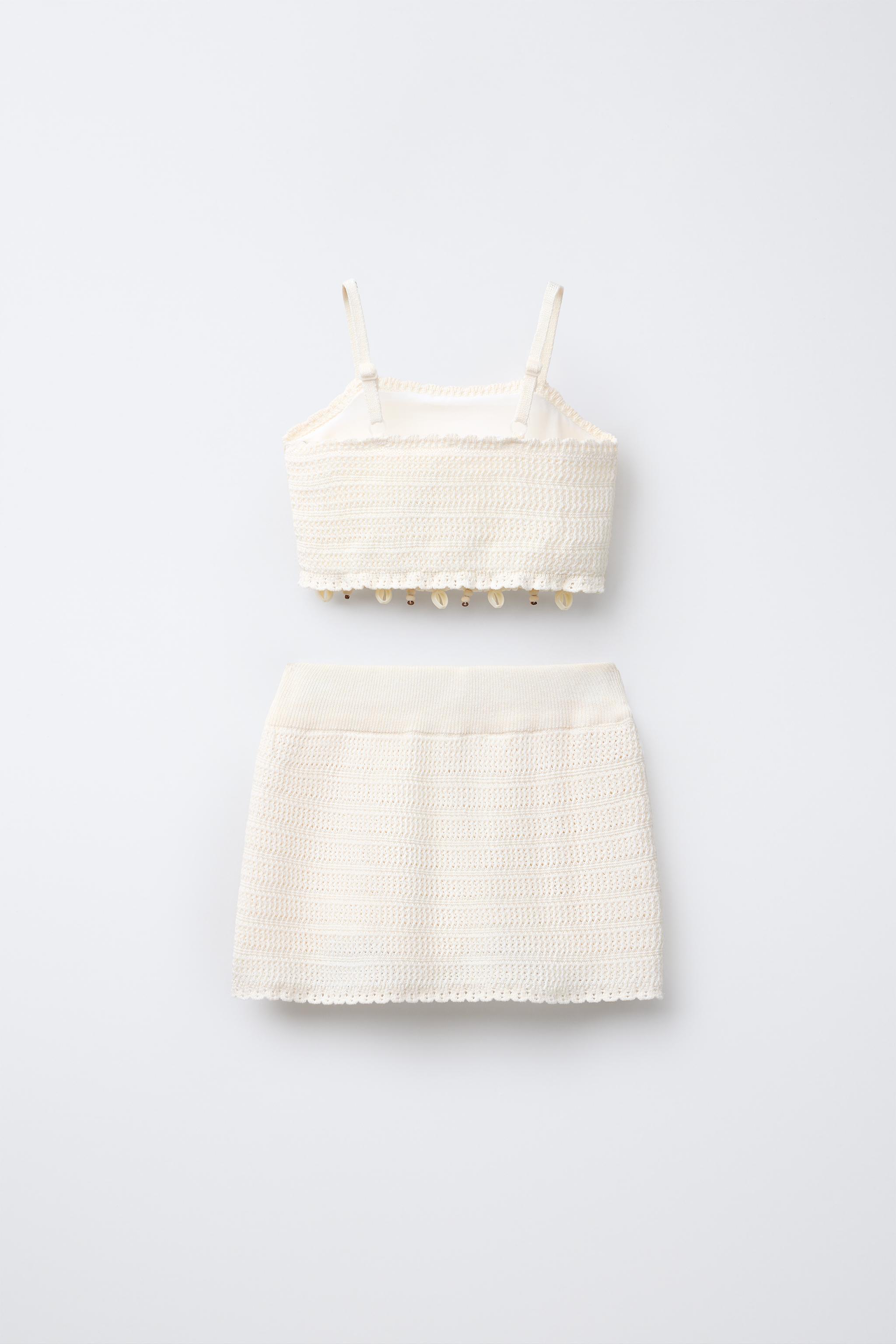SHELL STITCH TOP AND SKIRT SET