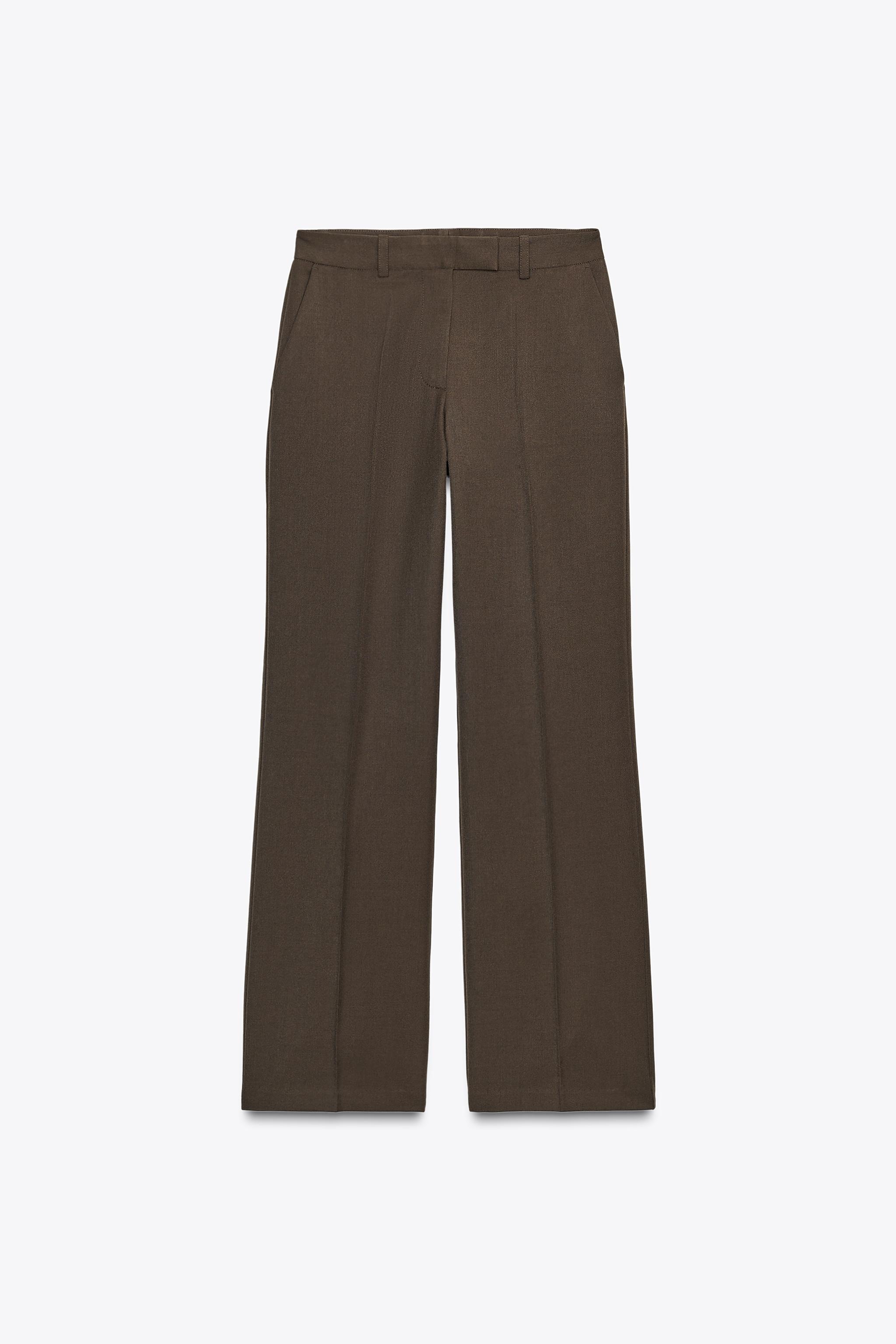 HIGH-WAISTED STRAIGHT LEG PANTS
