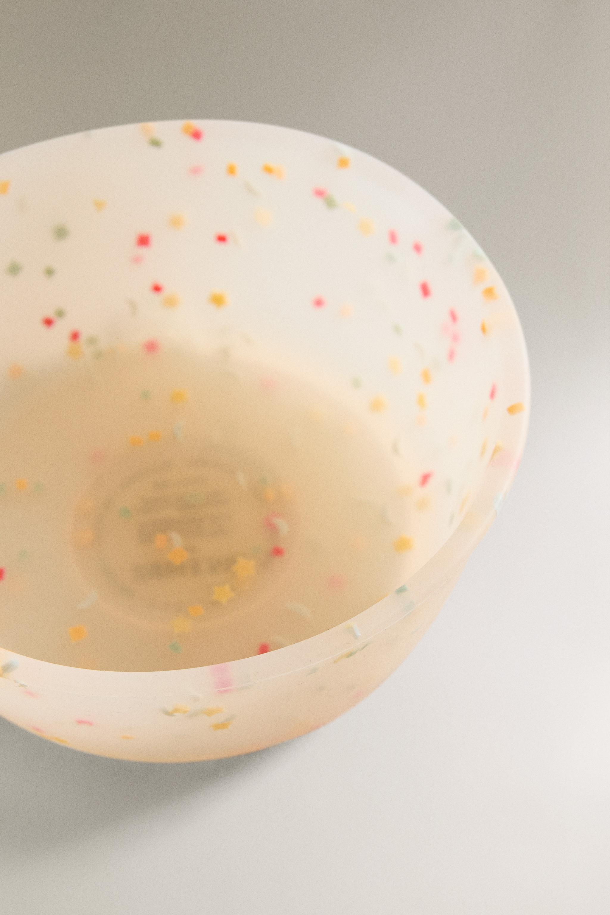CHILDREN'S CONFETTI SILICONE BOWL