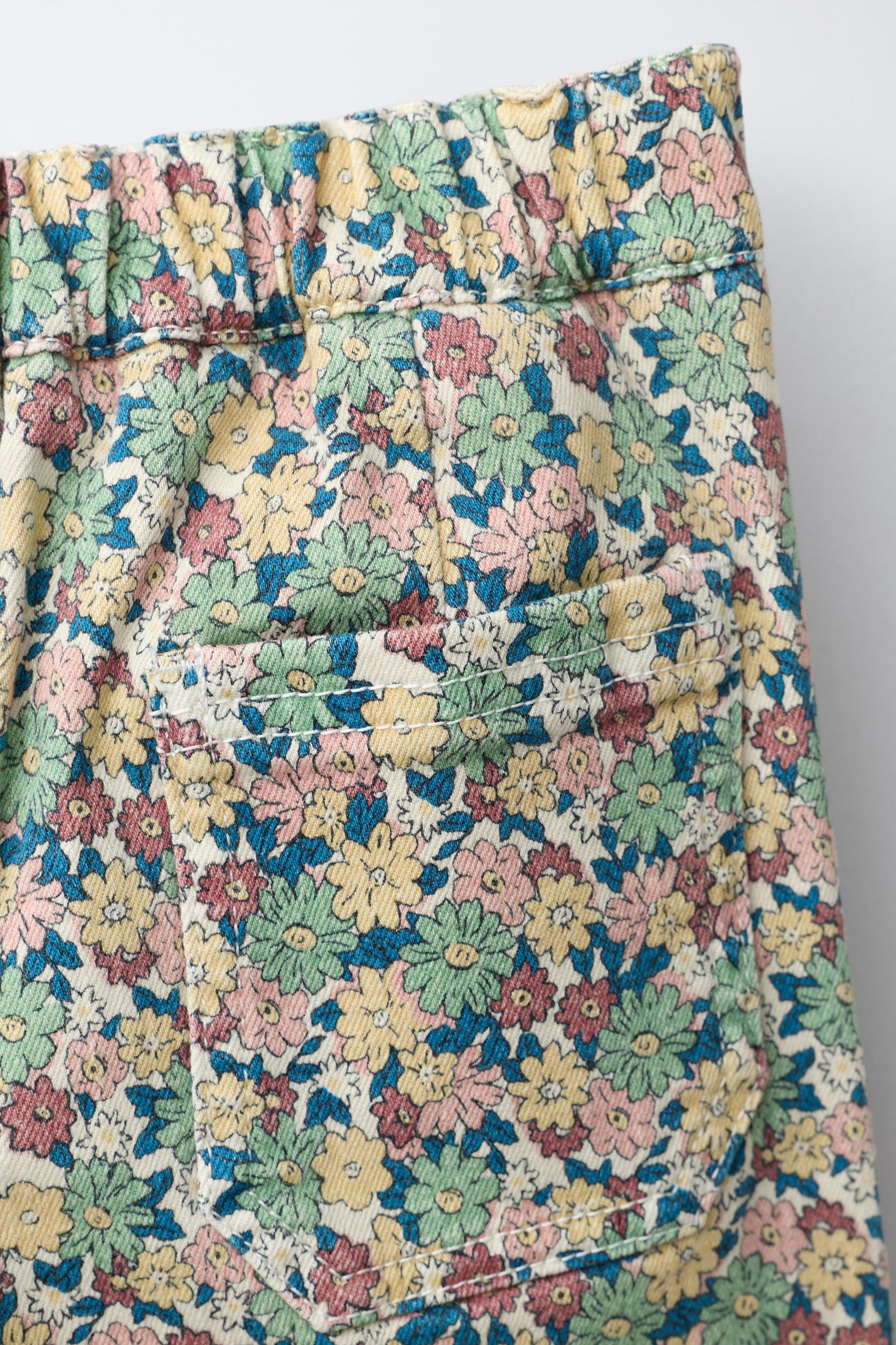 FLORAL TWILL SAILOR PANTS