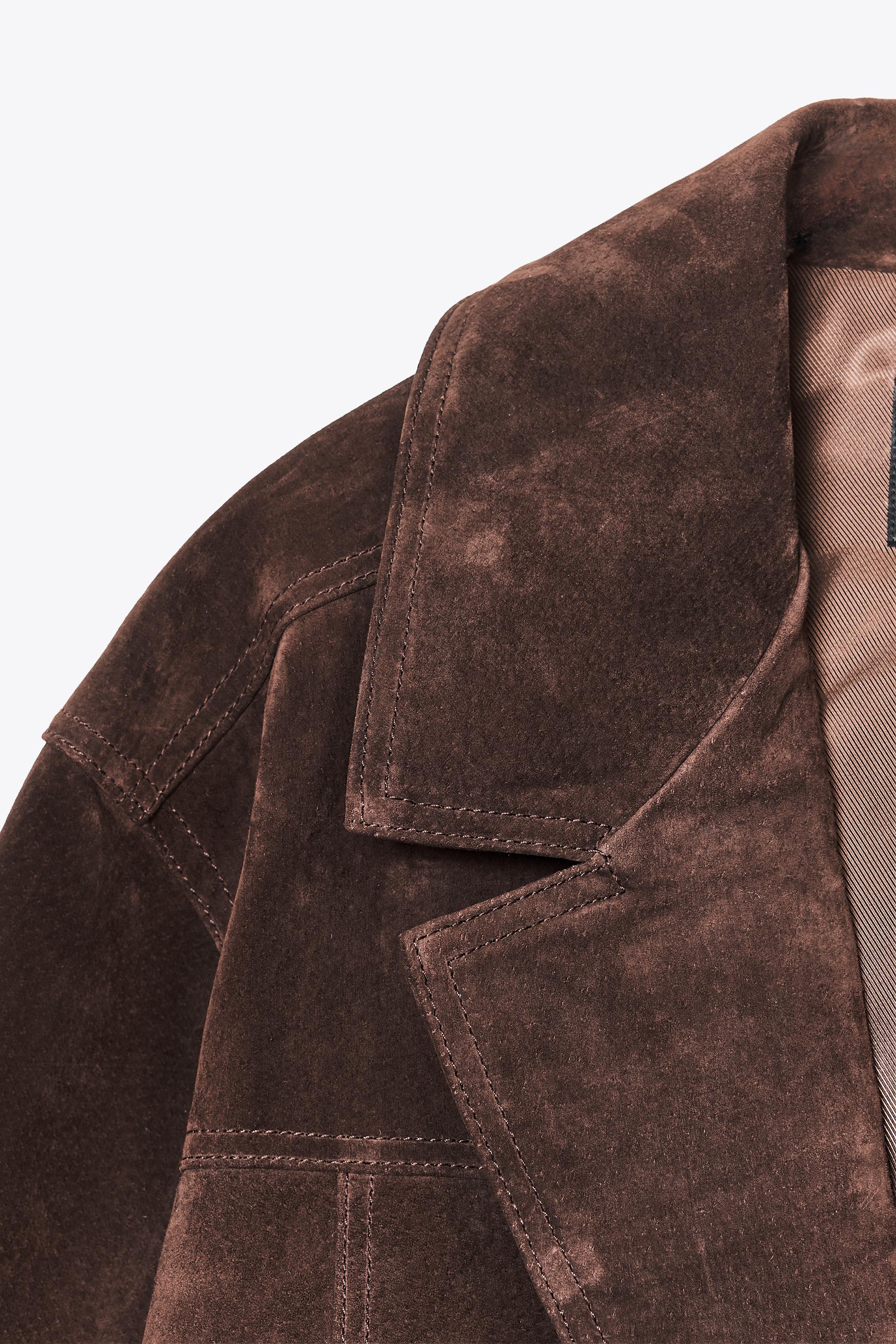 OVERSIZED SUEDE LEATHER BLAZER