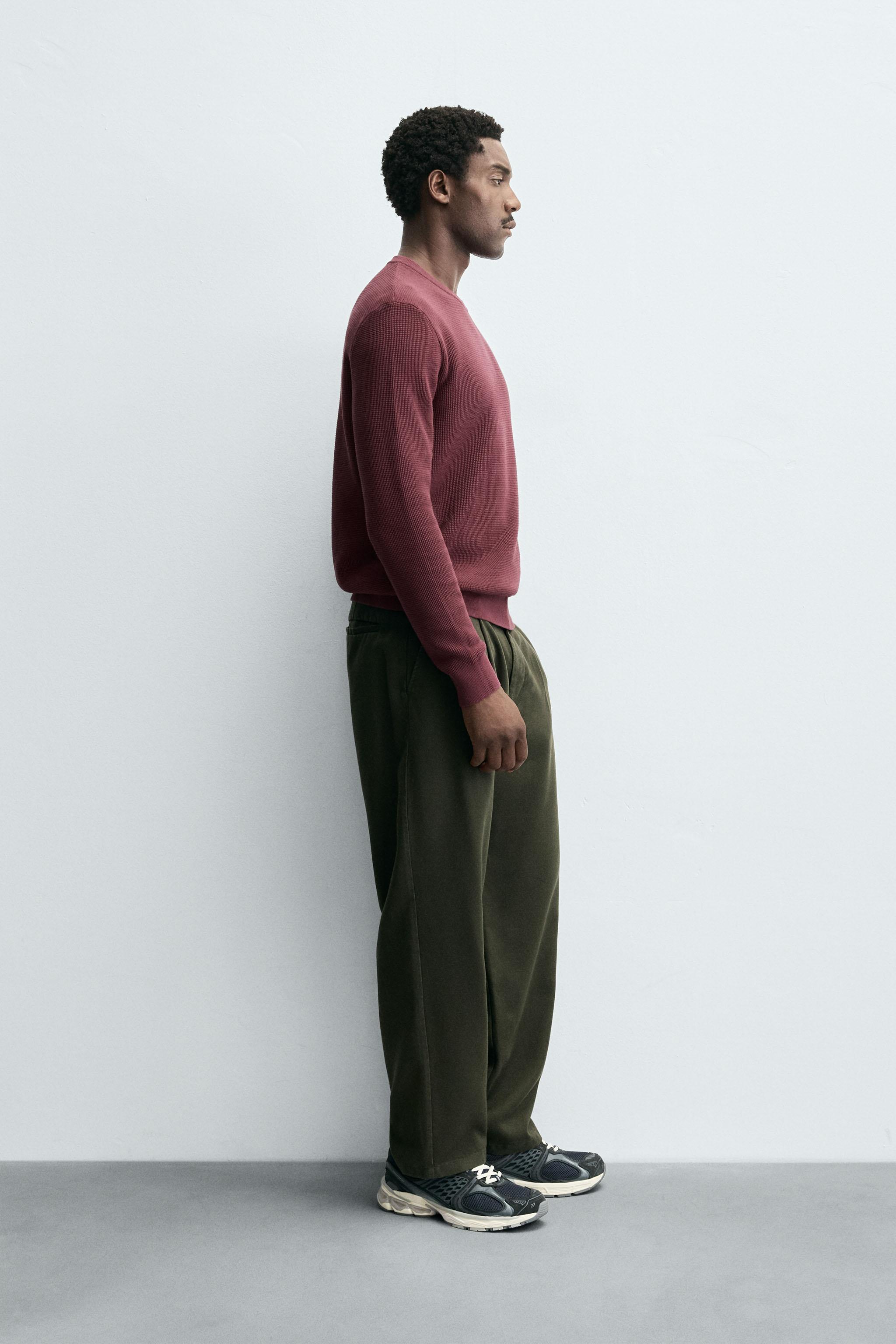 REGULAR FIT TEXTURED SWEATER