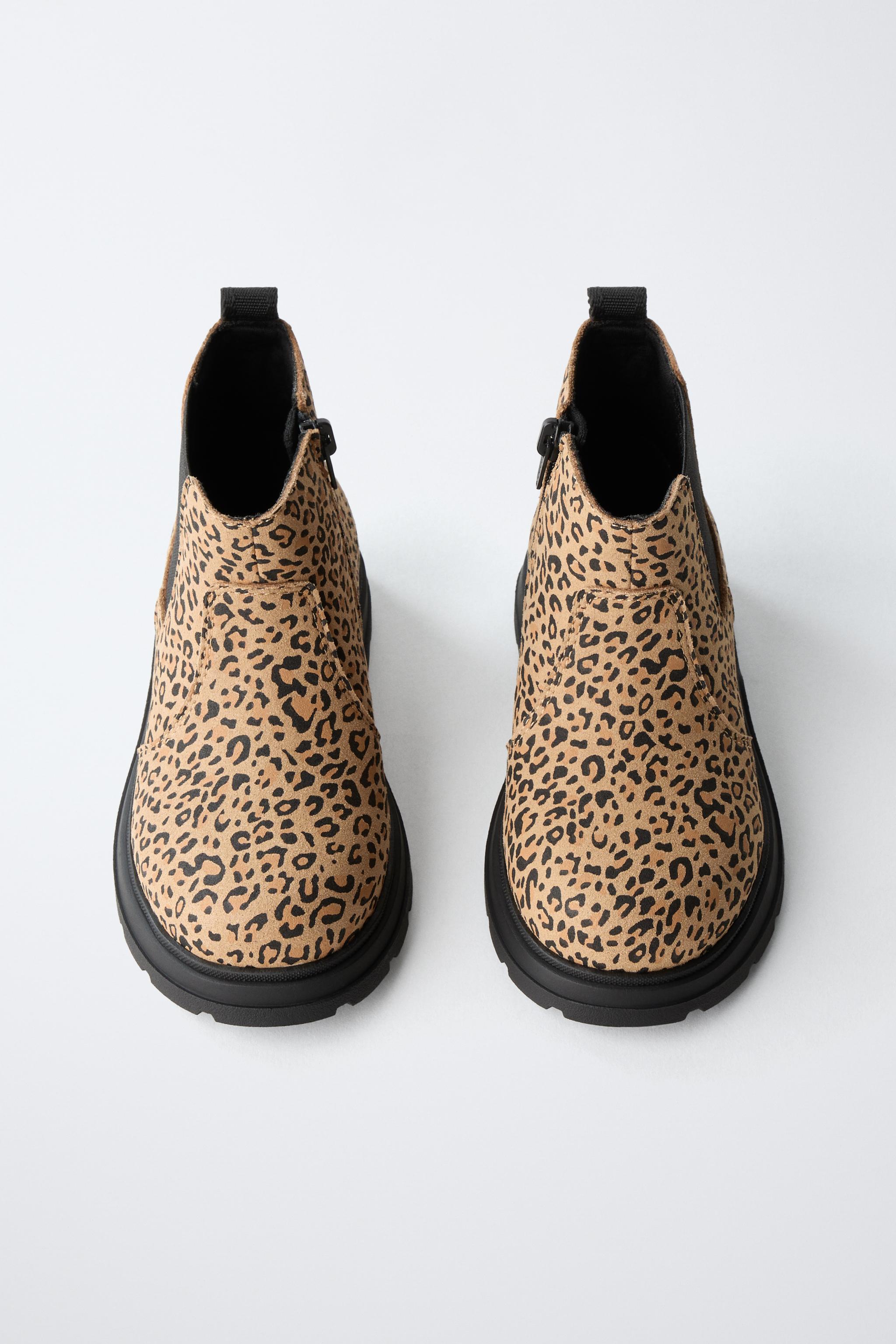 ANIMAL PRINT ELASTIC BOOTS
