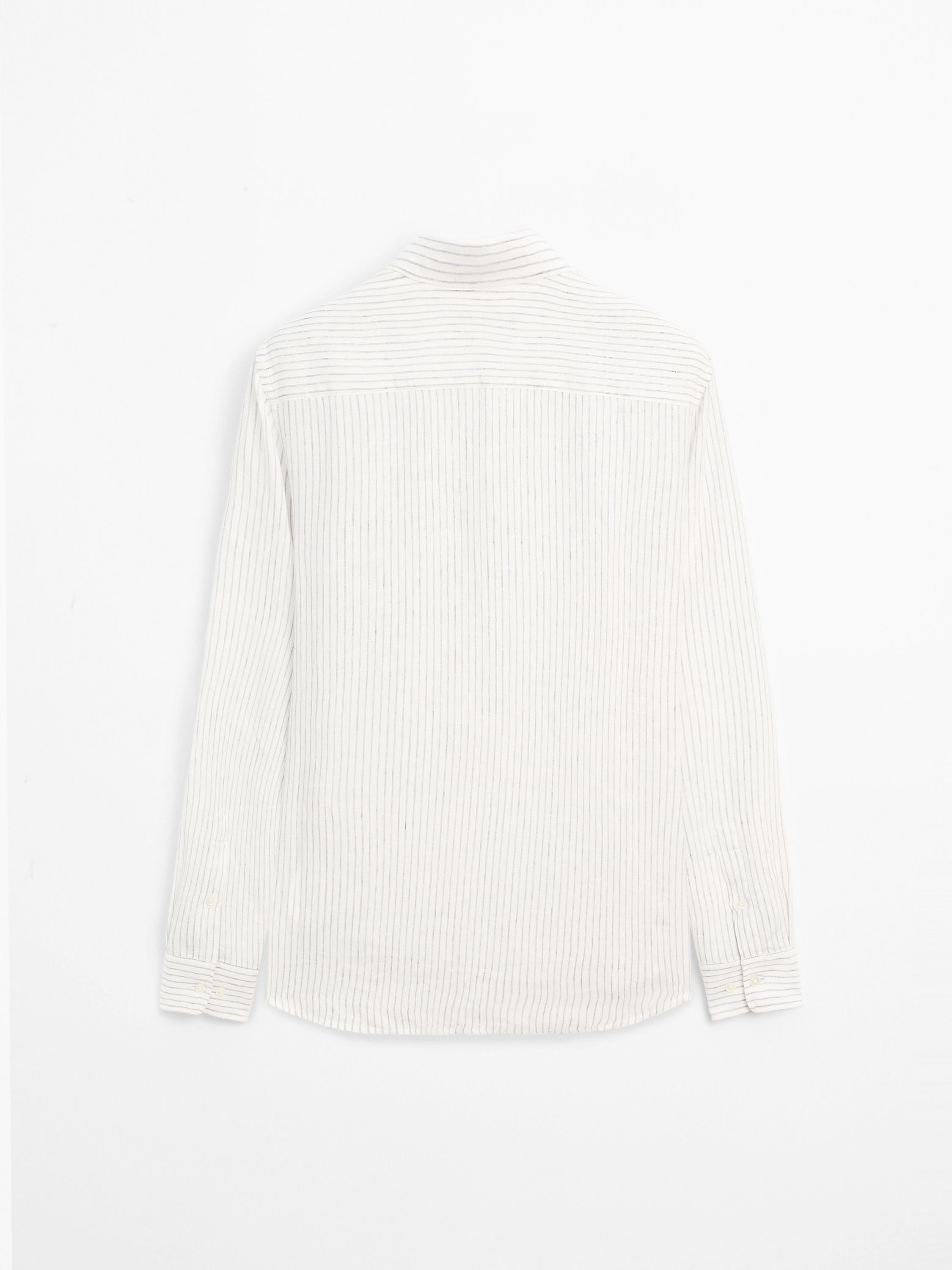 Striped slim fit linen shirt