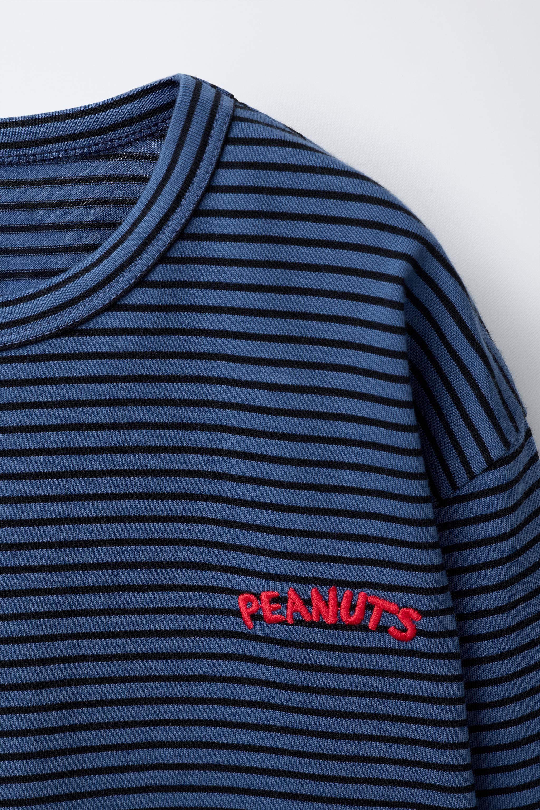 STRIPED SNOOPY PEANUTS™ EMBROIDERED T-SHIRT