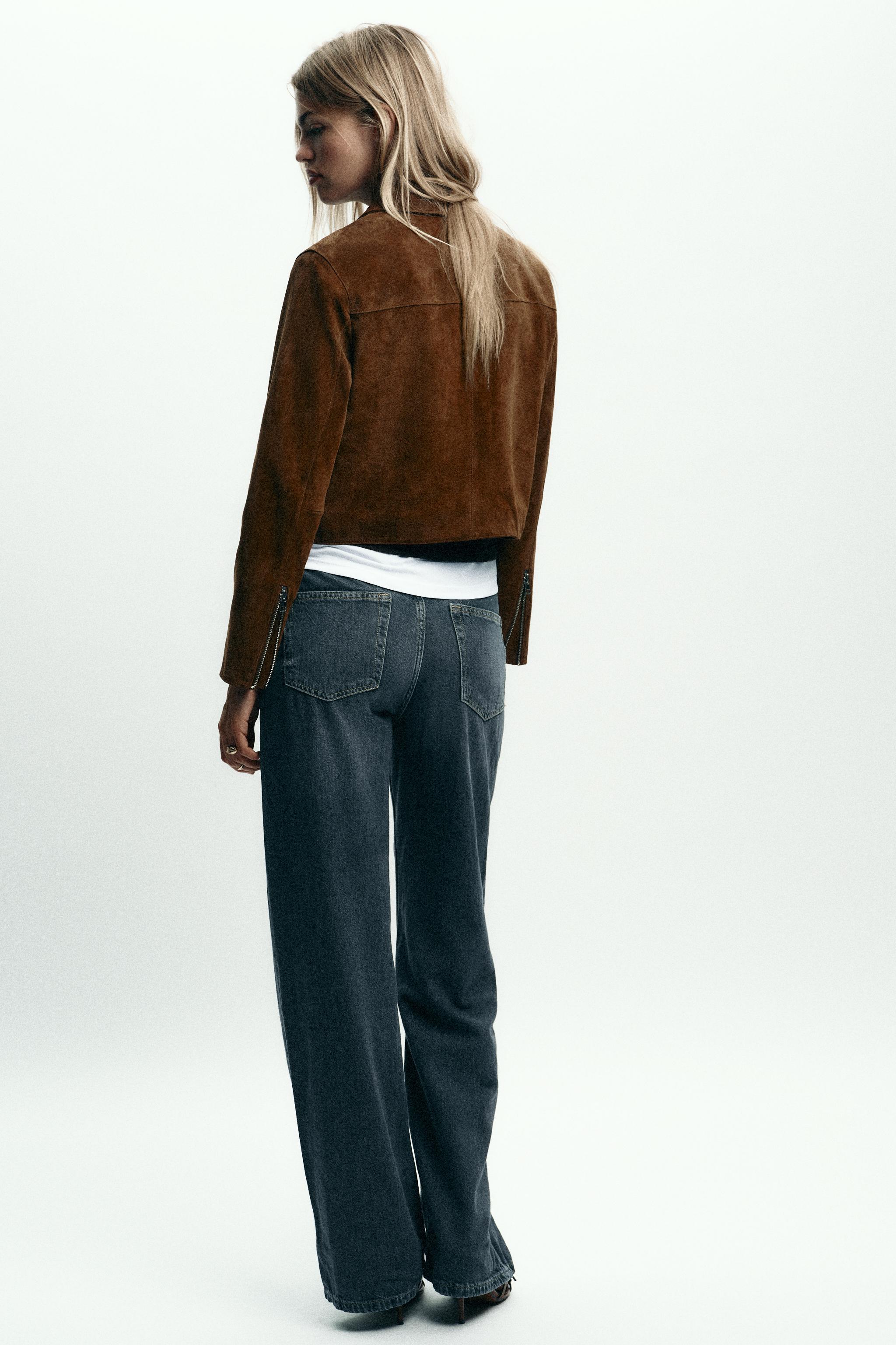 100% LEATHER SHORT JACKET