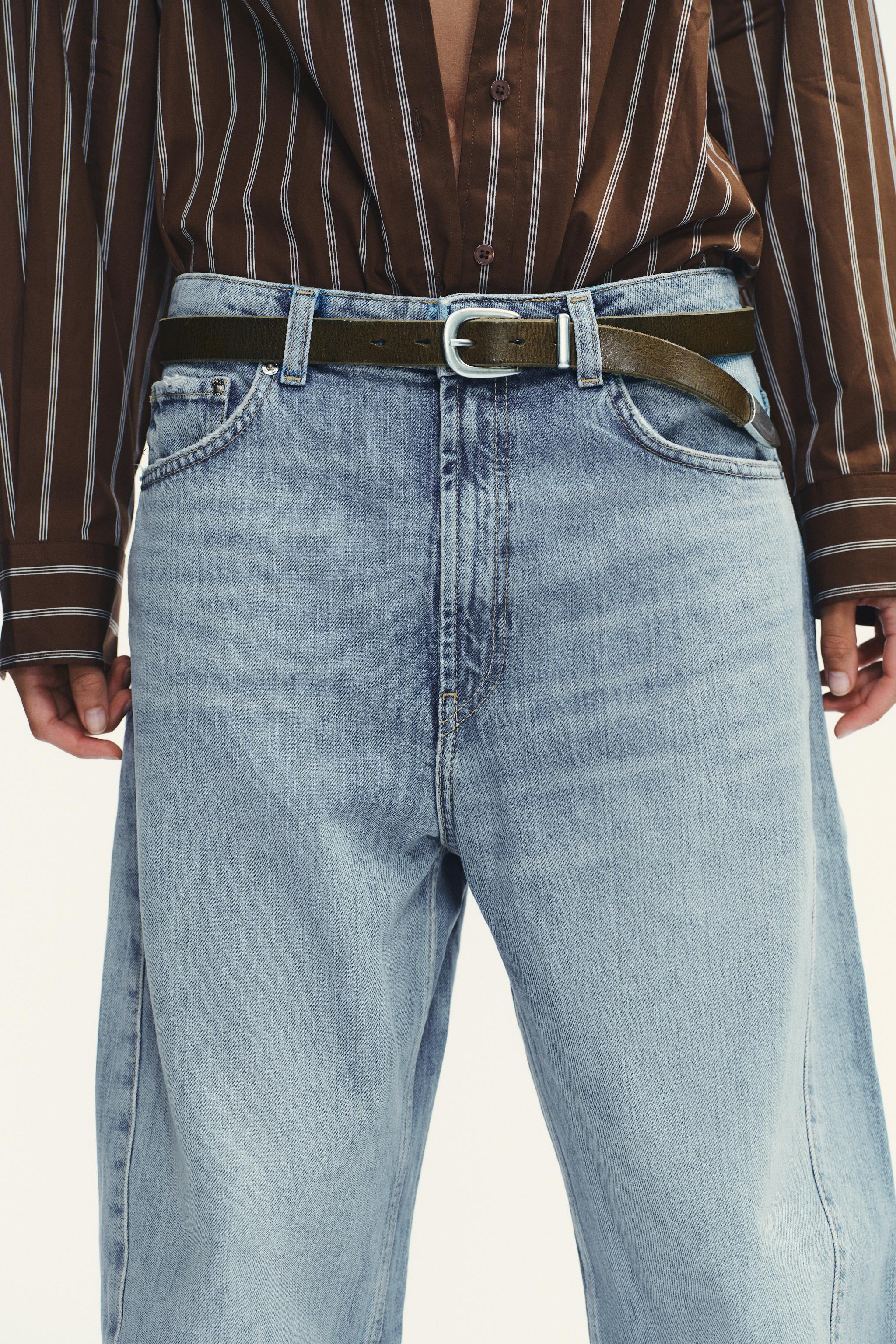 TRF MID-RISE BAGGY BALLOON JEANS